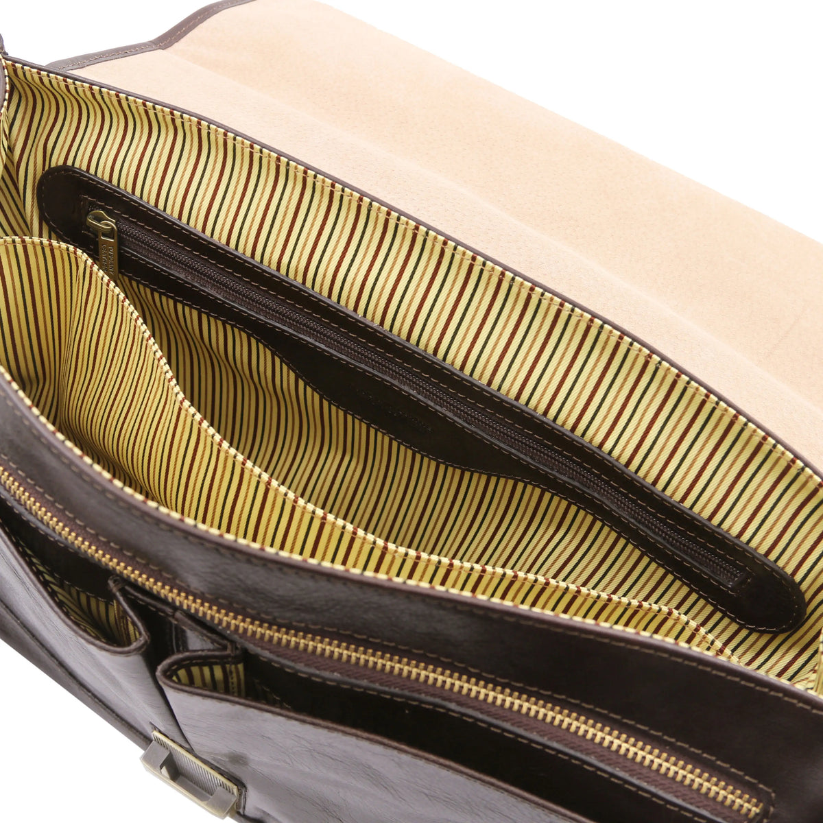 Mantova TL SMART Italian Leather Briefcase With Flap | Matte Full-Grain Leather