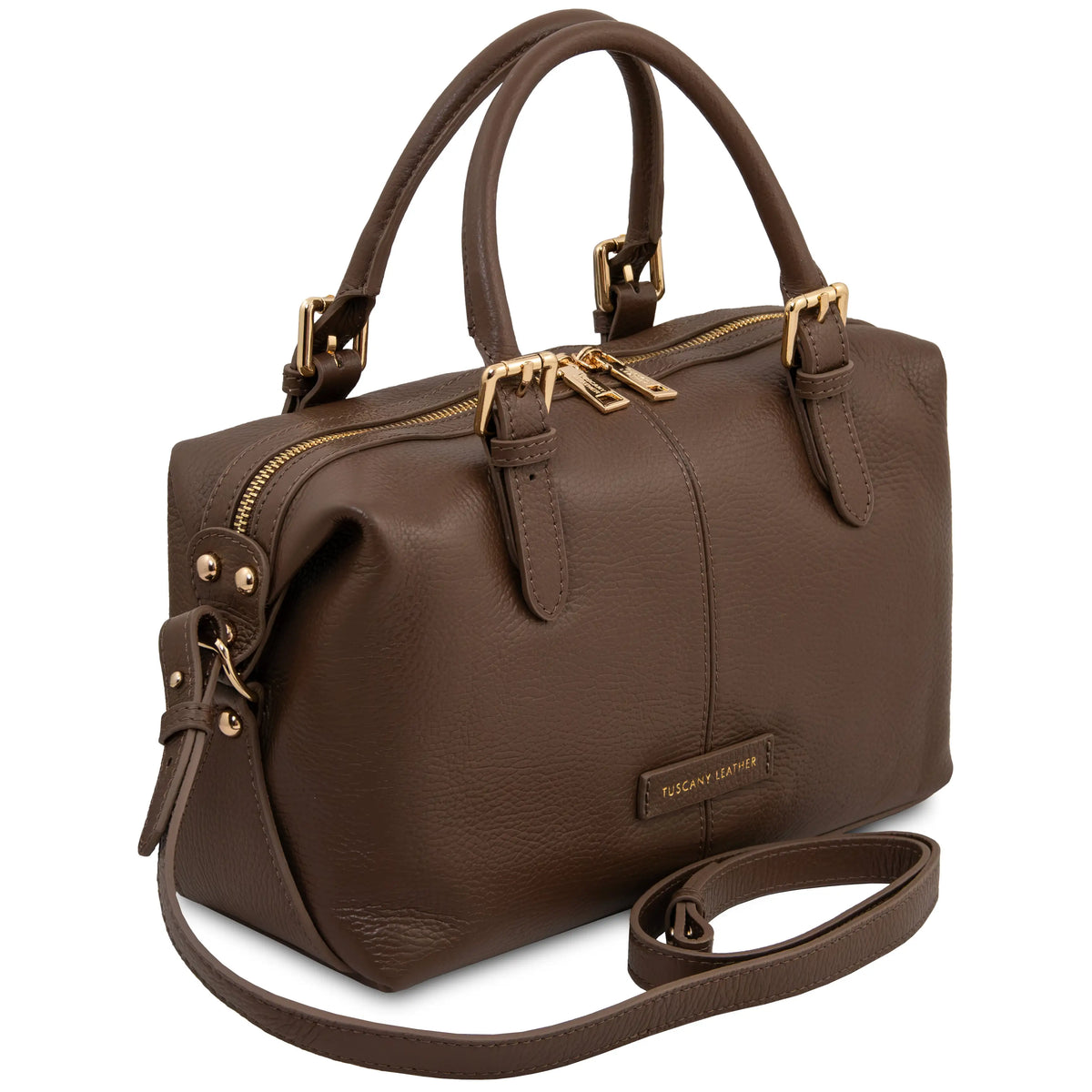Ribelle Soft Italian Leather Duffle Bag | Pebbled Leather