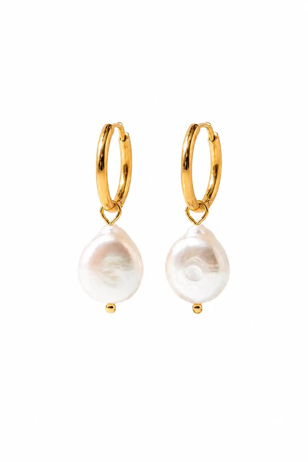 Bianca 2-in-1 Keshi Pearl Huggies | 18K Gold Plated