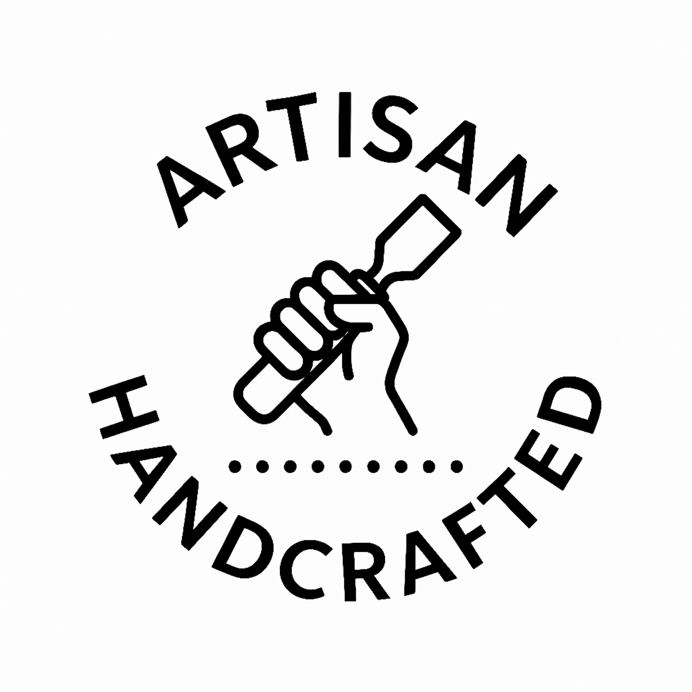 Black and white icon representing artisan handcrafted products