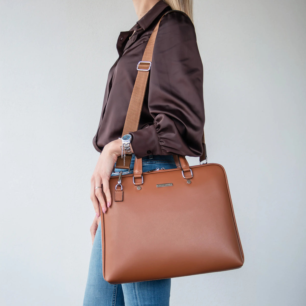 Verona Italian Leather Business Bag | Saffiano leather