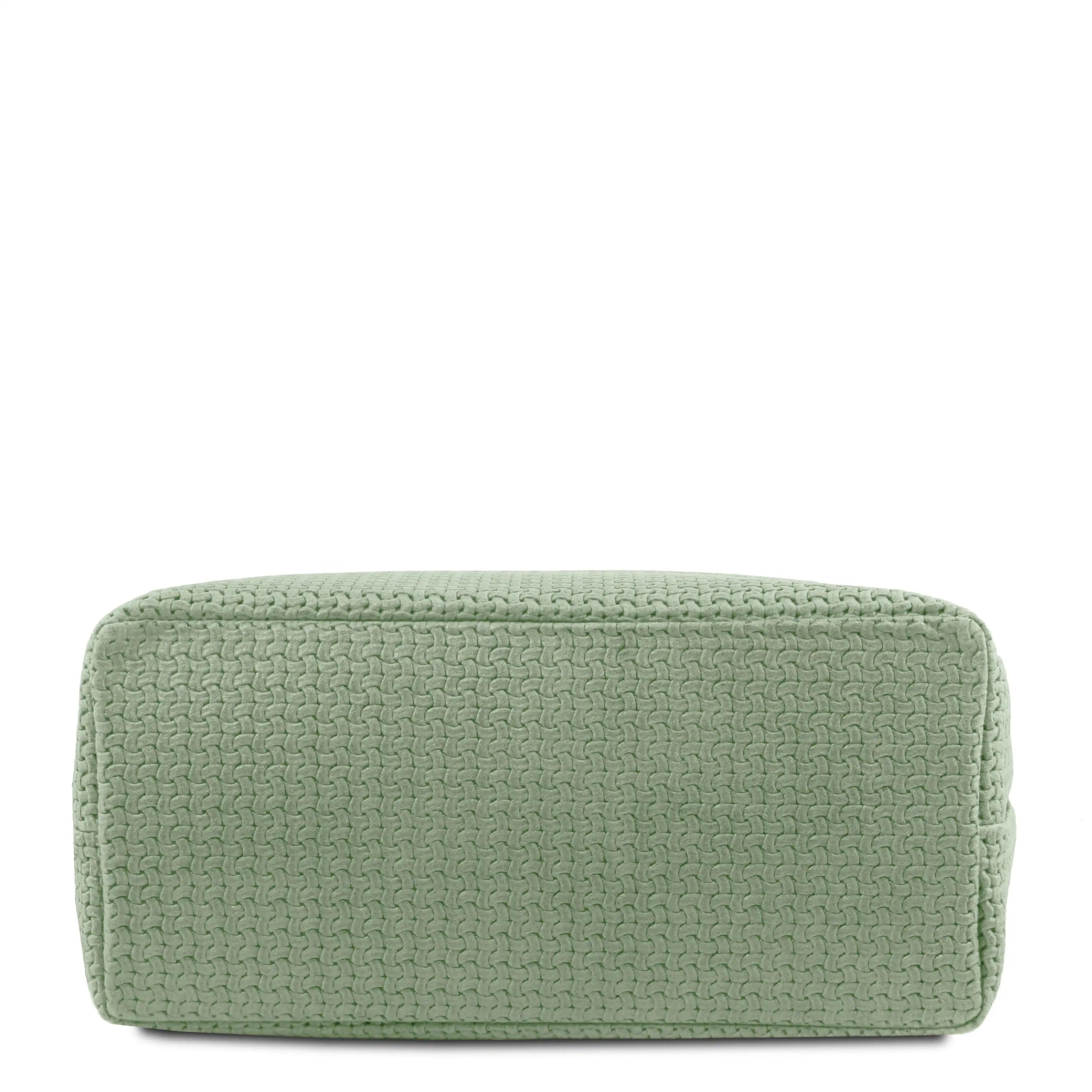 TL Keyluck Woven Printed Italian Leather Shopping Bag