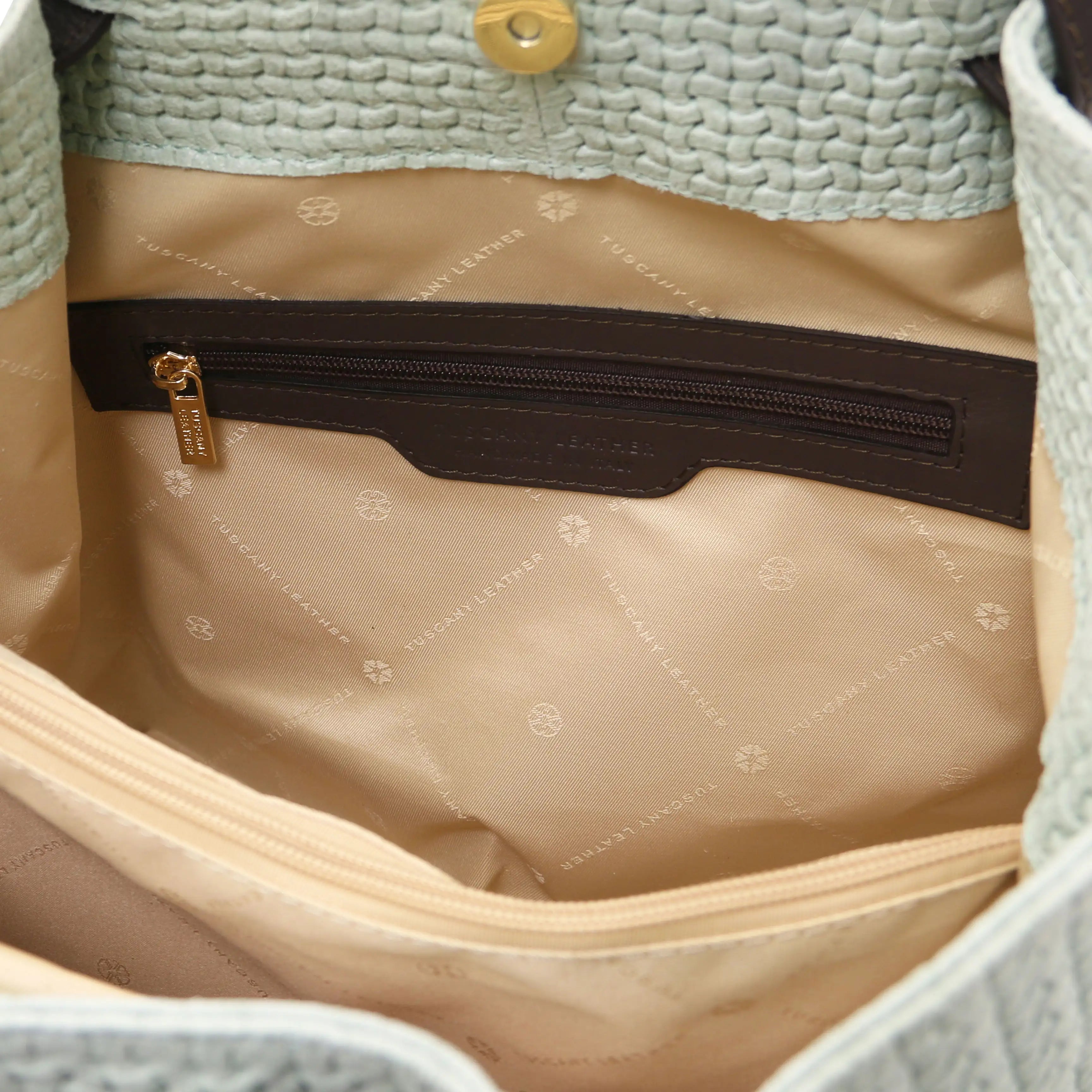 TL Keyluck Woven Printed Italian Leather Shopping Bag