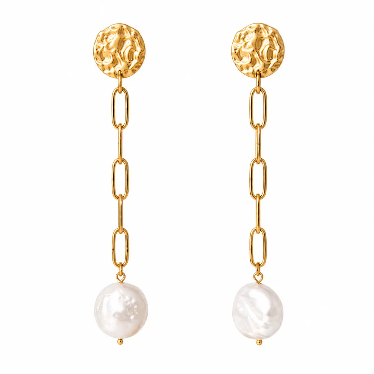 Isabel Drop Earrings on a white background