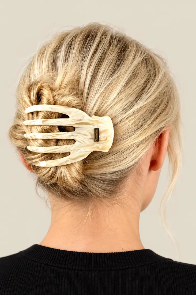 Italian Acetate Low-Profile Claw Hair Clip | Premium Acetate