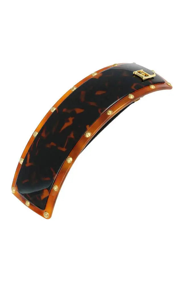 Rivoli French-Made Volume Barrette | Riveted Tortoise Acetate
