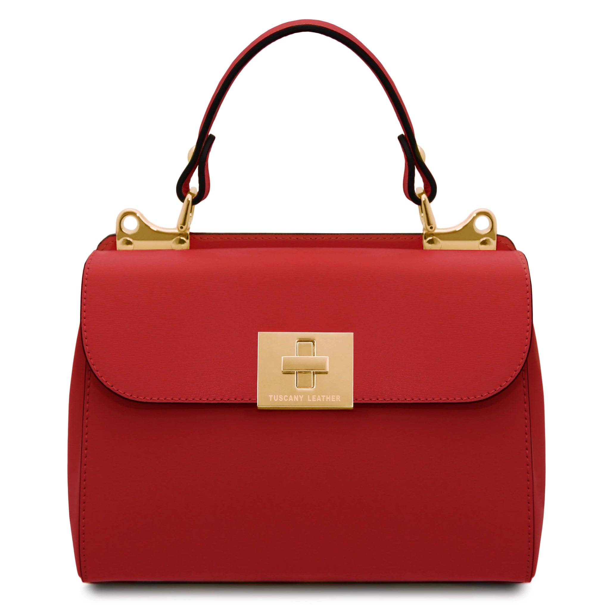 Armonia Italian Leather Handbag in Red Front View