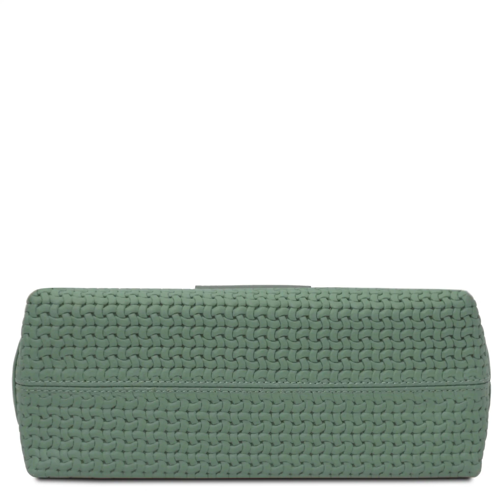 Bottom view Dedalo Italian Leather Shoulder Bag in Green