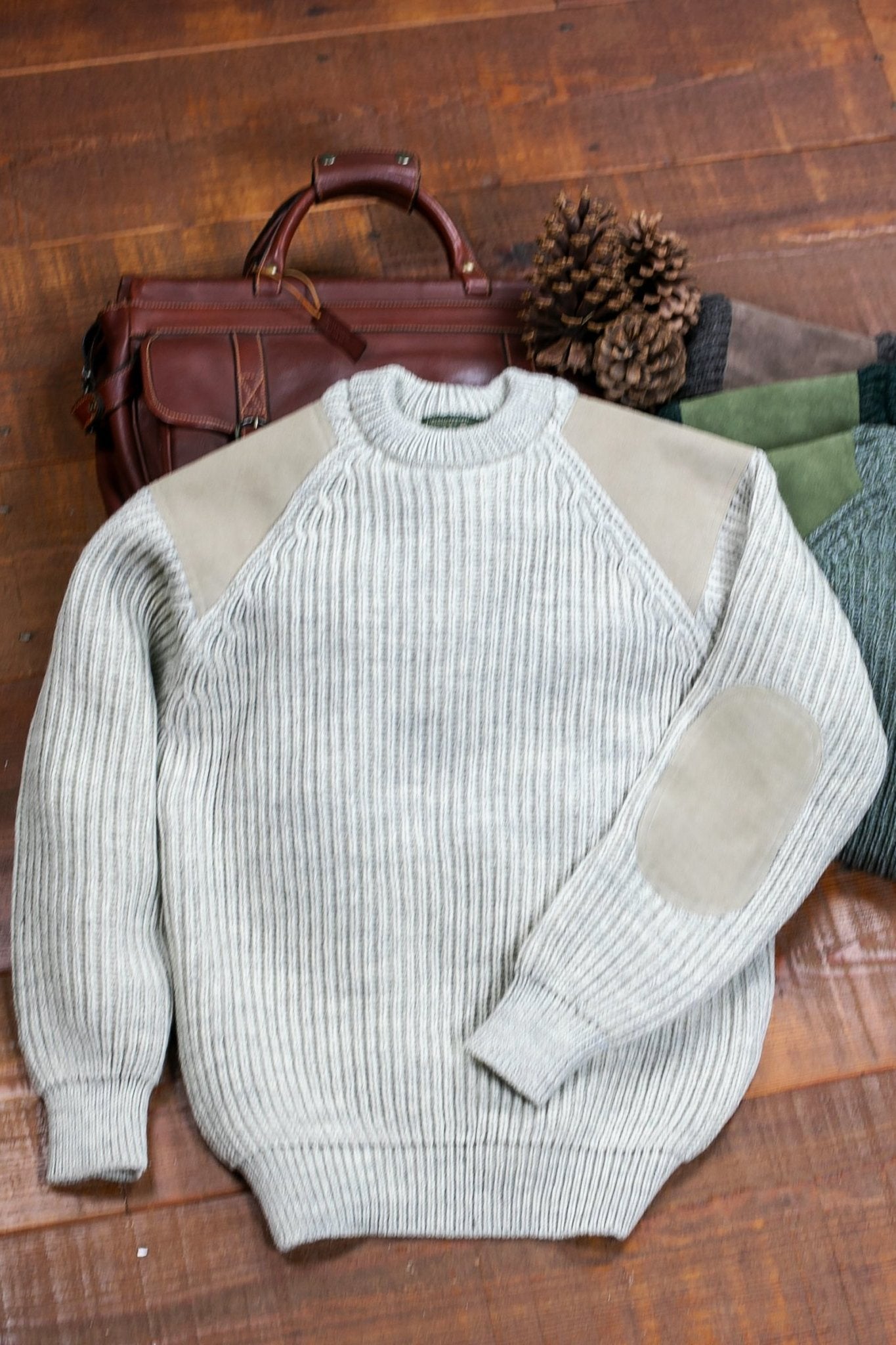 All English Midlands Classic Crew Sweater colors in a group shot