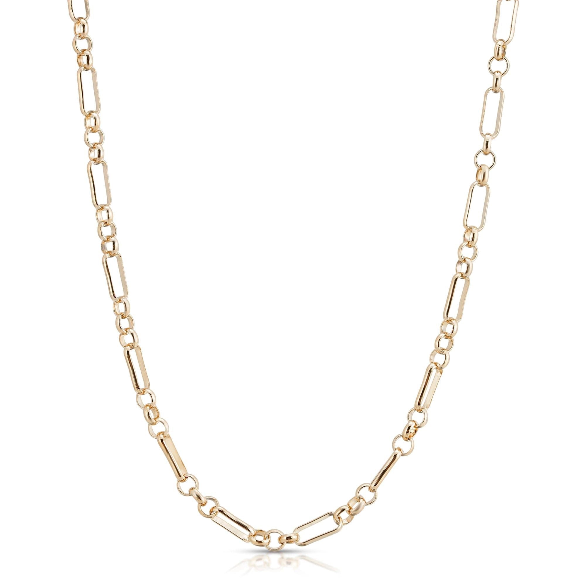 Everyday Multi Link Gold Eyewear Chain hanging on a white background