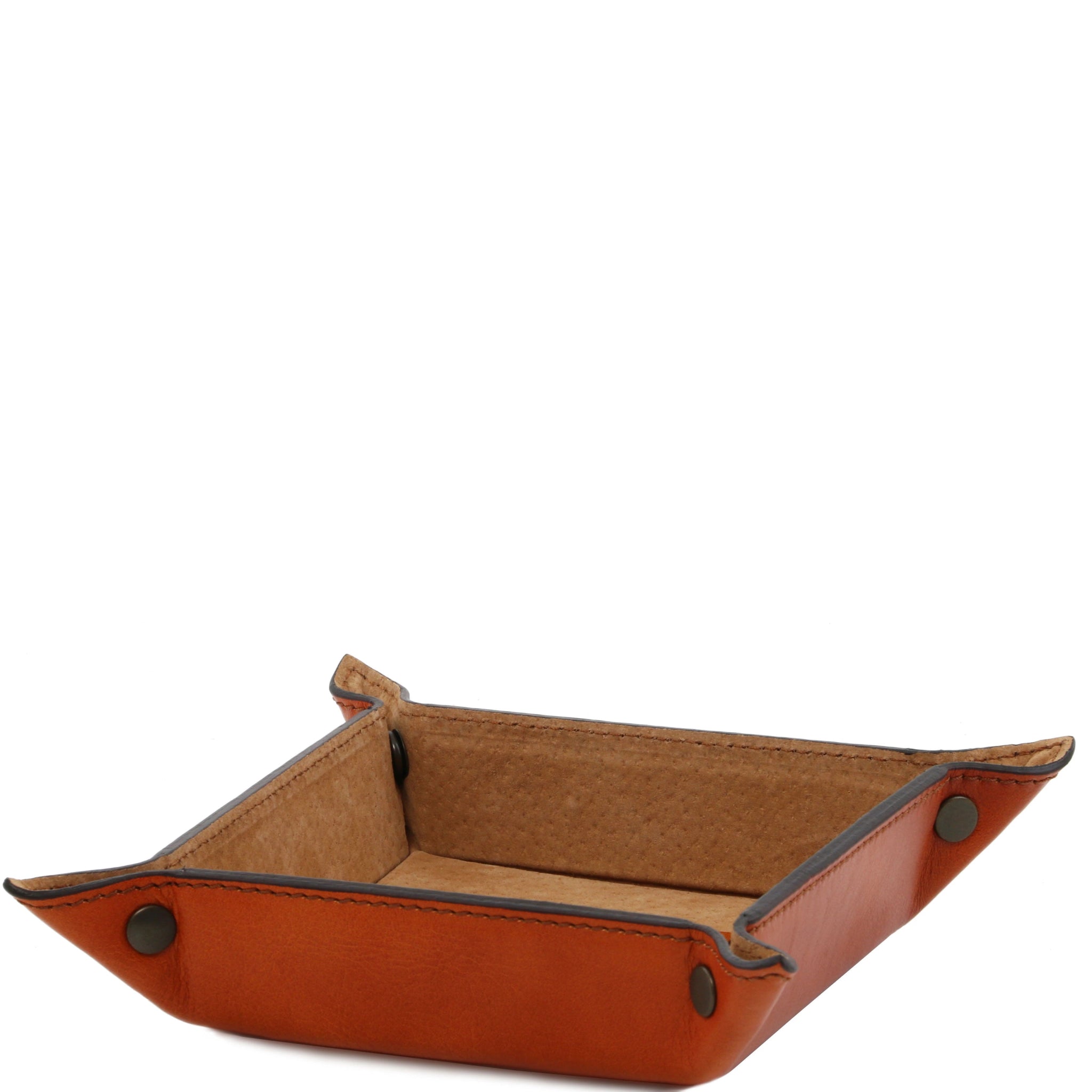 Exclusive Italian Leather Valet Tray - Small - Honey - shop_name#