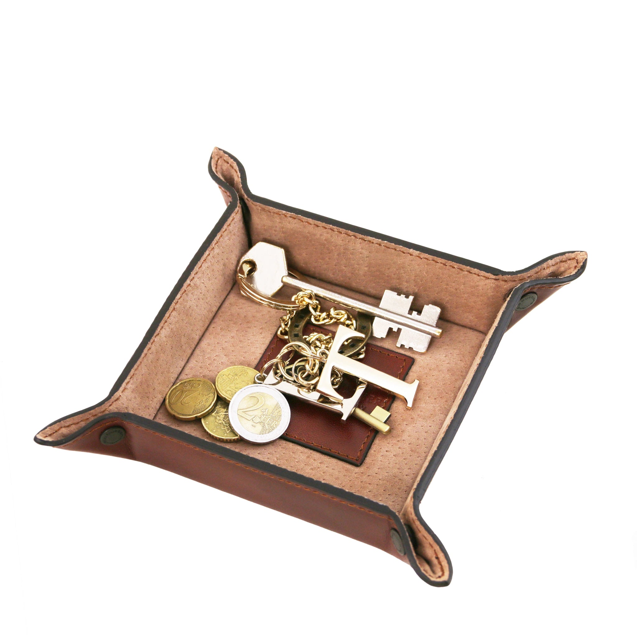 Exclusive Italian Leather Valet Tray - Small - Black - shop_name#