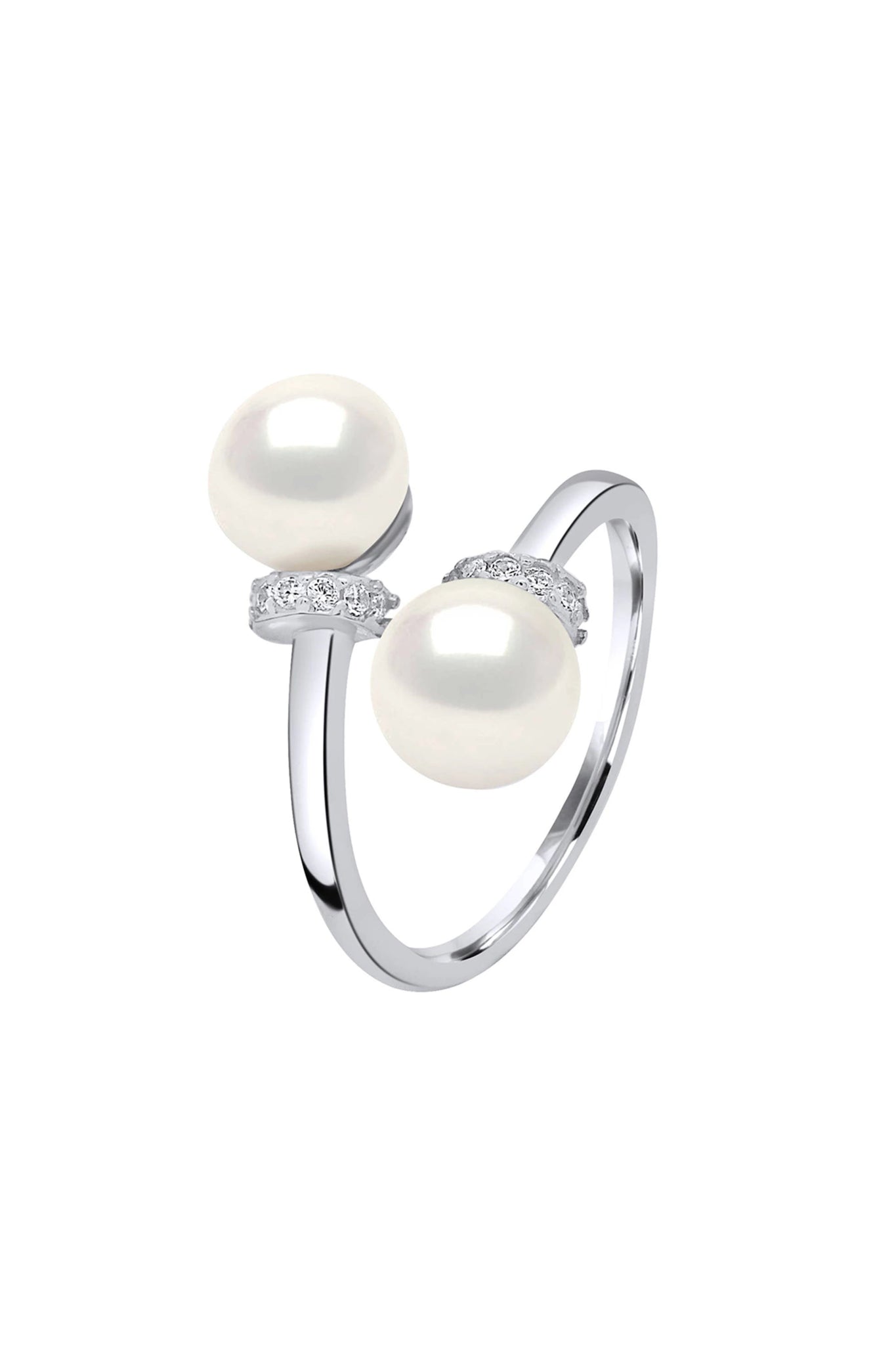 Freshwater Pearl Serenity Adjustable Ring on a white background - L'Atelier Global