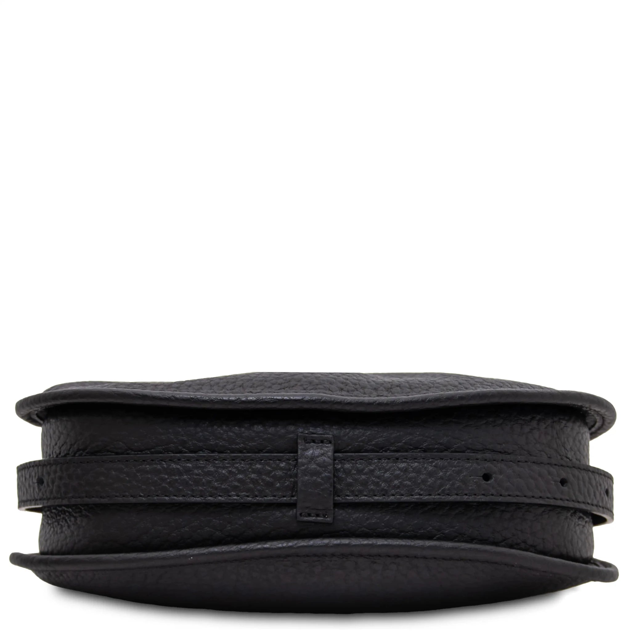 Bottom view Hoblò Soft Italian Leather Handbag in Black