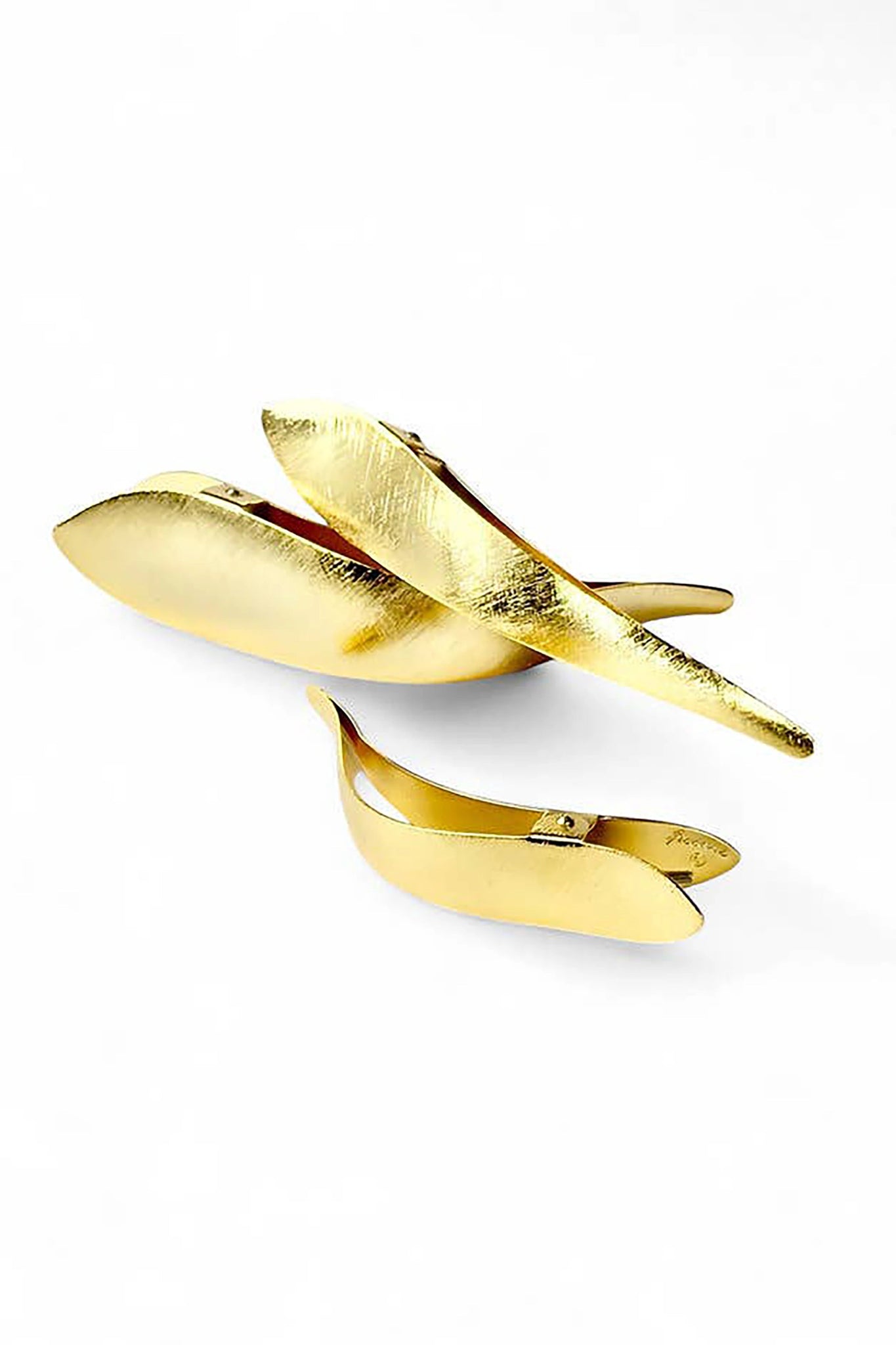 Ice Gold Hair Clips in three sizes on a white background