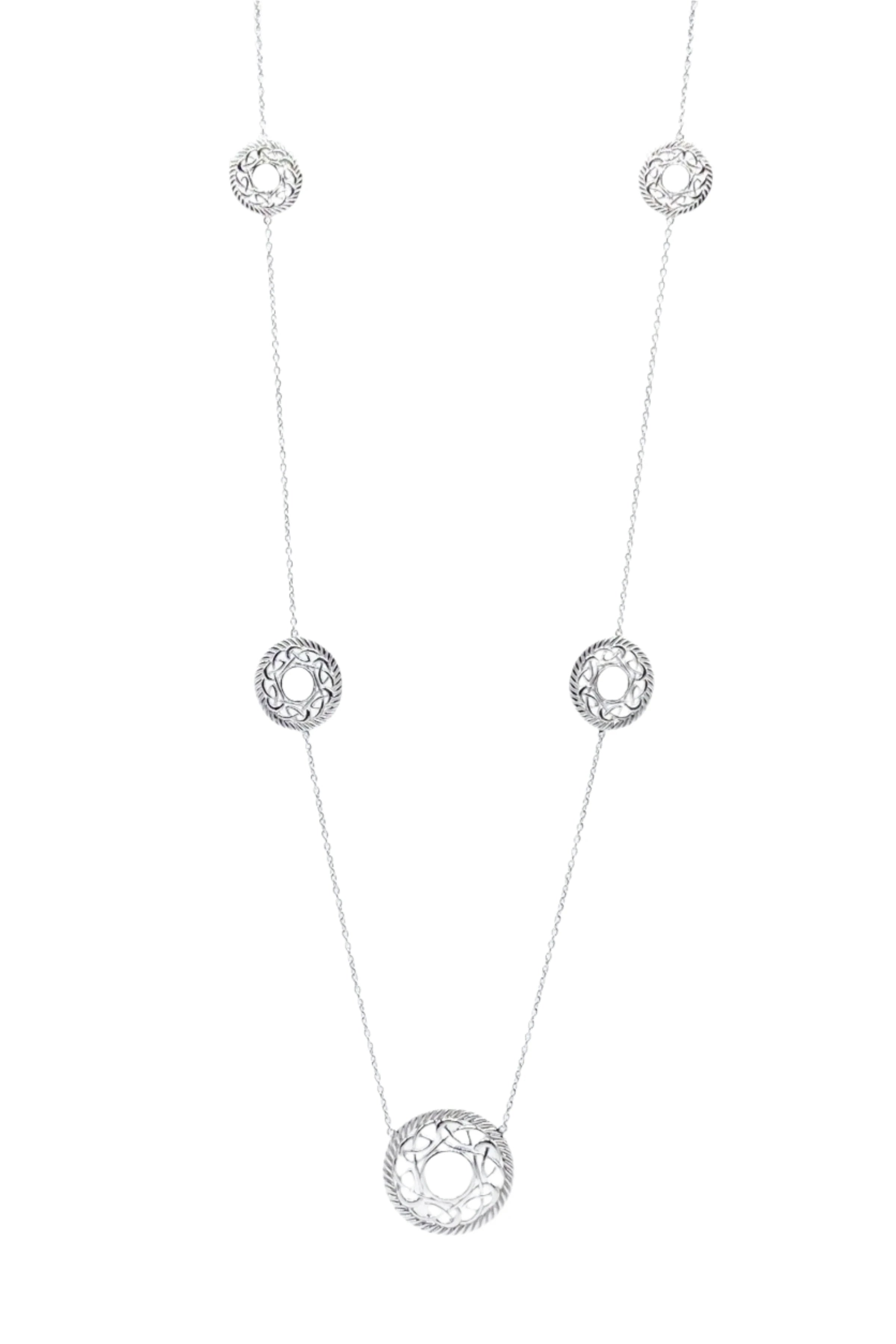 Everlasting Love Sterling Silver Necklace on a white background- L'Atelier Global