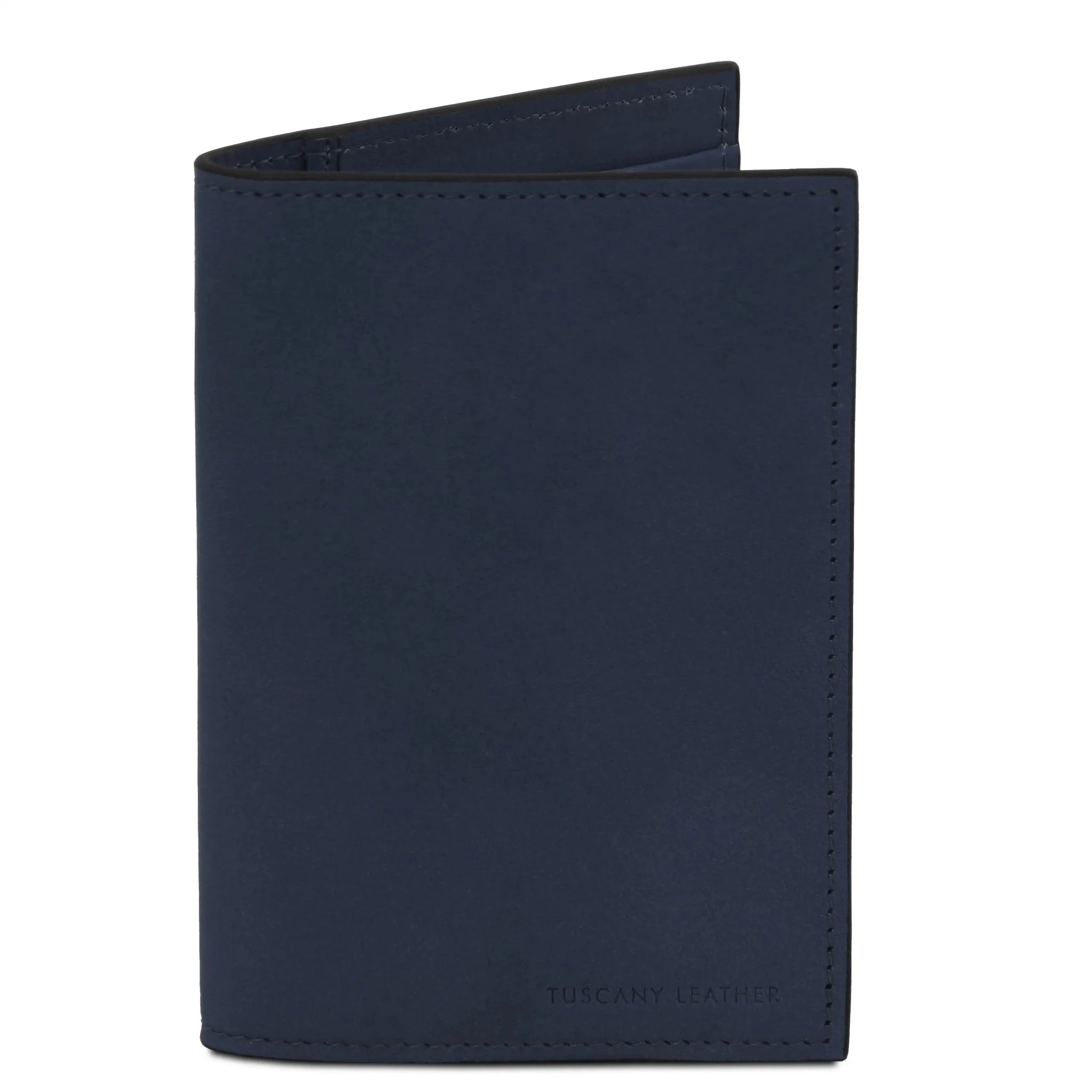 Front view Italian Leather Passport Cover in black