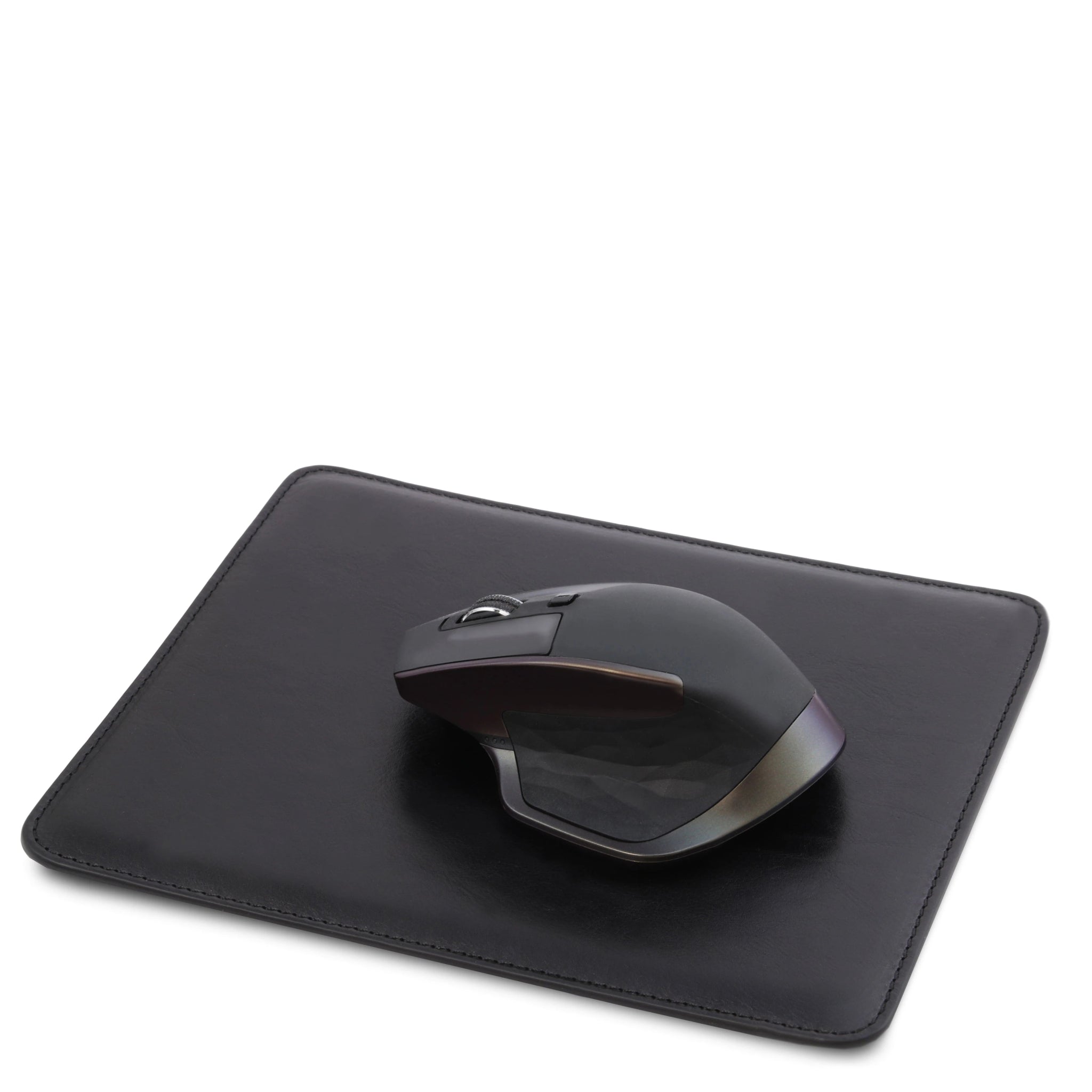 Italian Leather Premium Desk pad in Black with mouse - L'Atelier Global