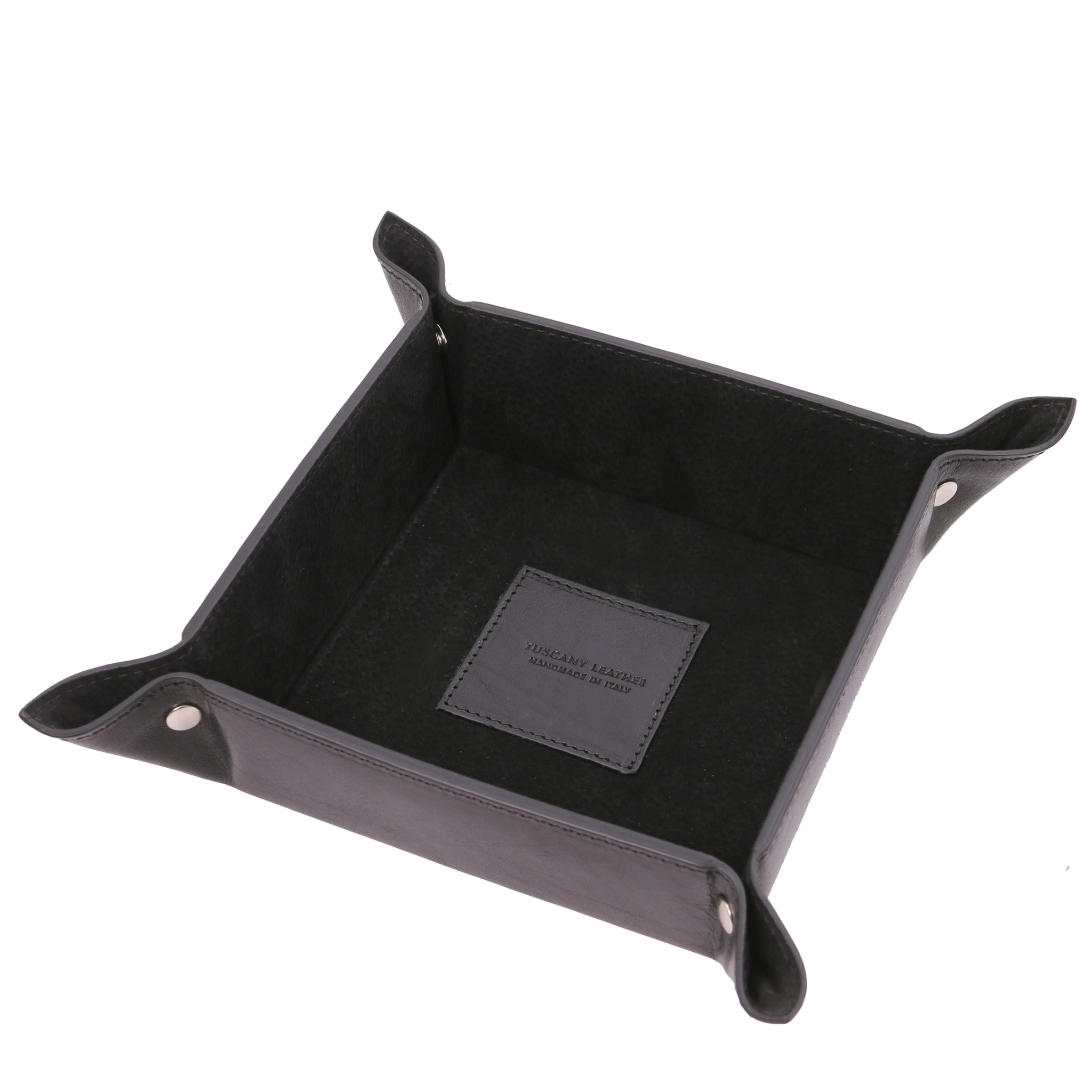 Valet Tray in Black with suede interior- L'Atelier Global