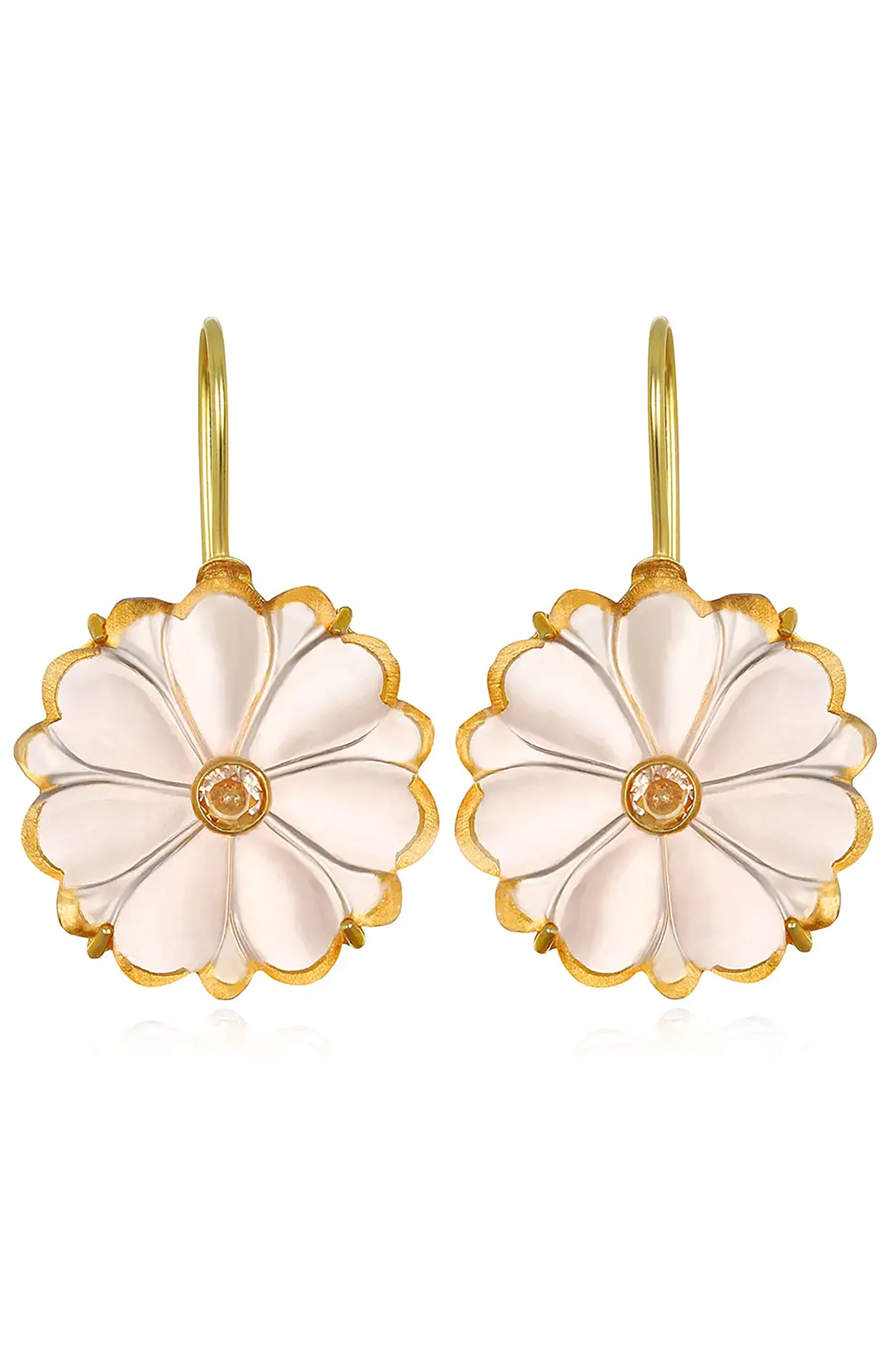 Magnolia Champagne Quartz Earrings - L'Atelier Global