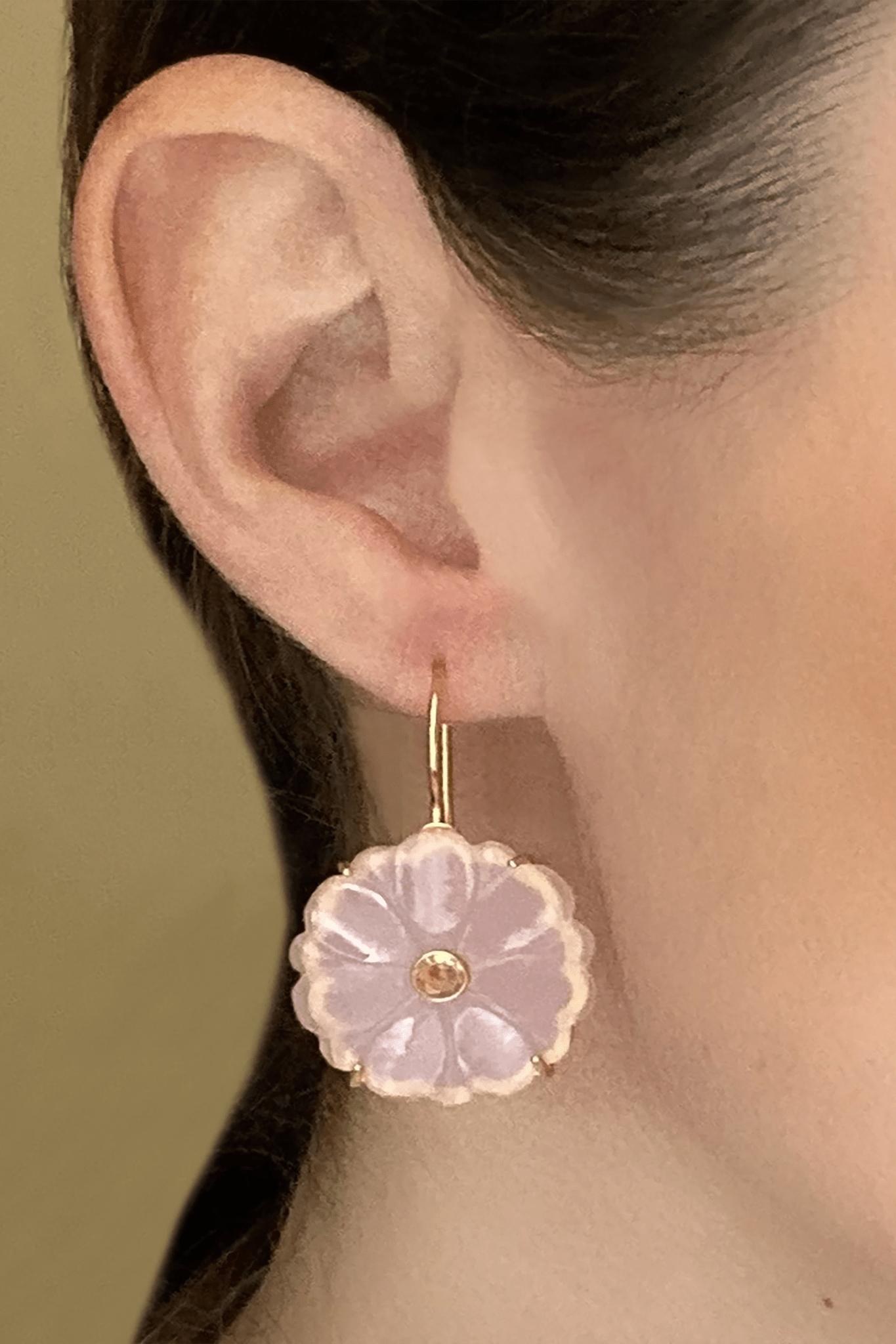 Magnolia Champagne Quartz Earrings - L'Atelier Global