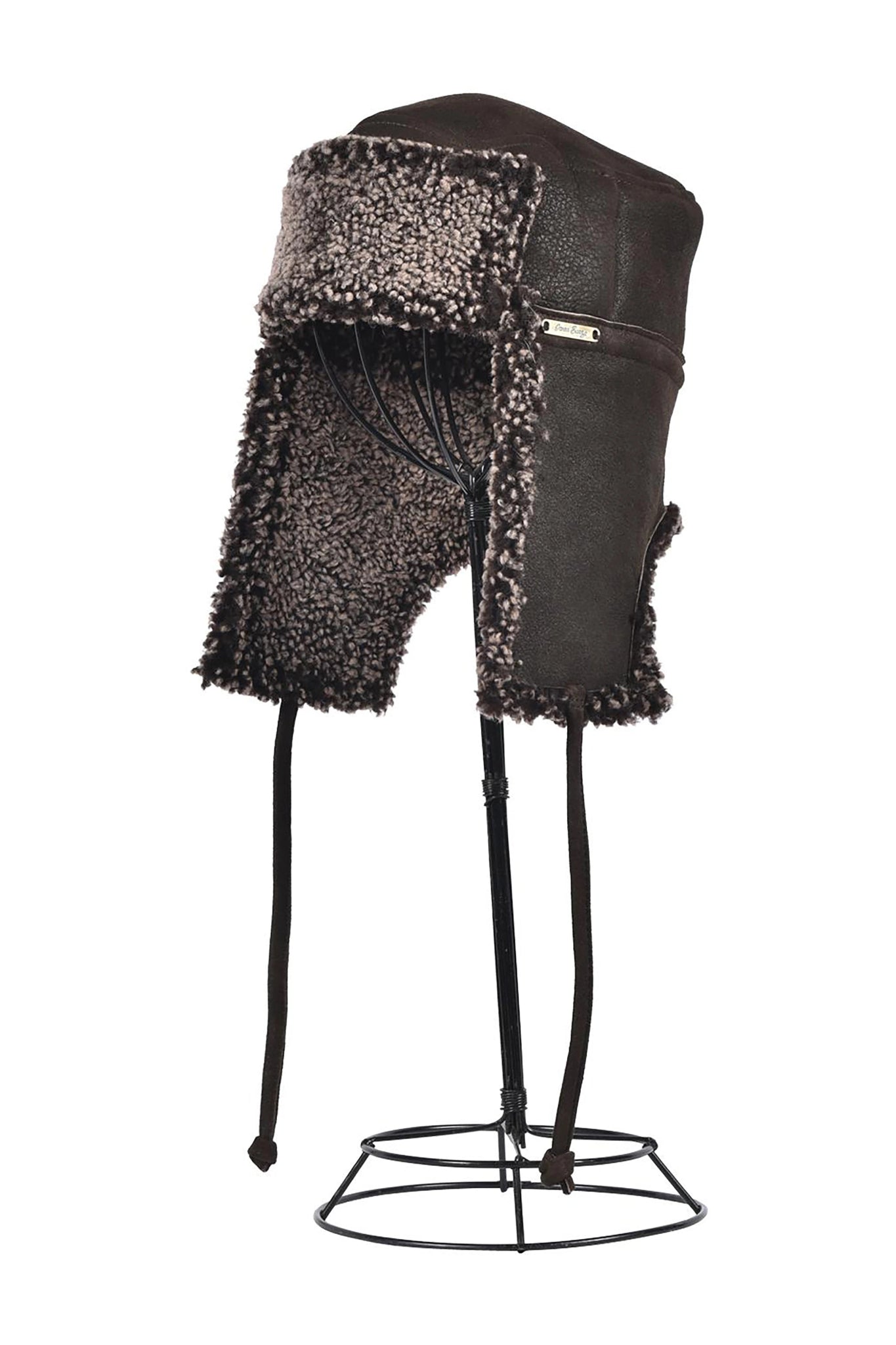 McGrath Sheepskin Storm Flap Hat - Snowcap Wool Brown - shop_name#
