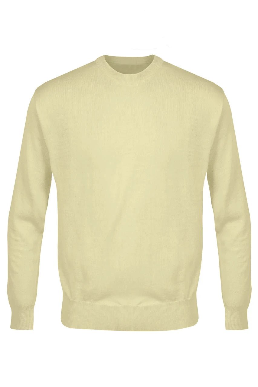 Men's Italian Extra Fine Merino Wool Crew Sweater - L'Atelier Global