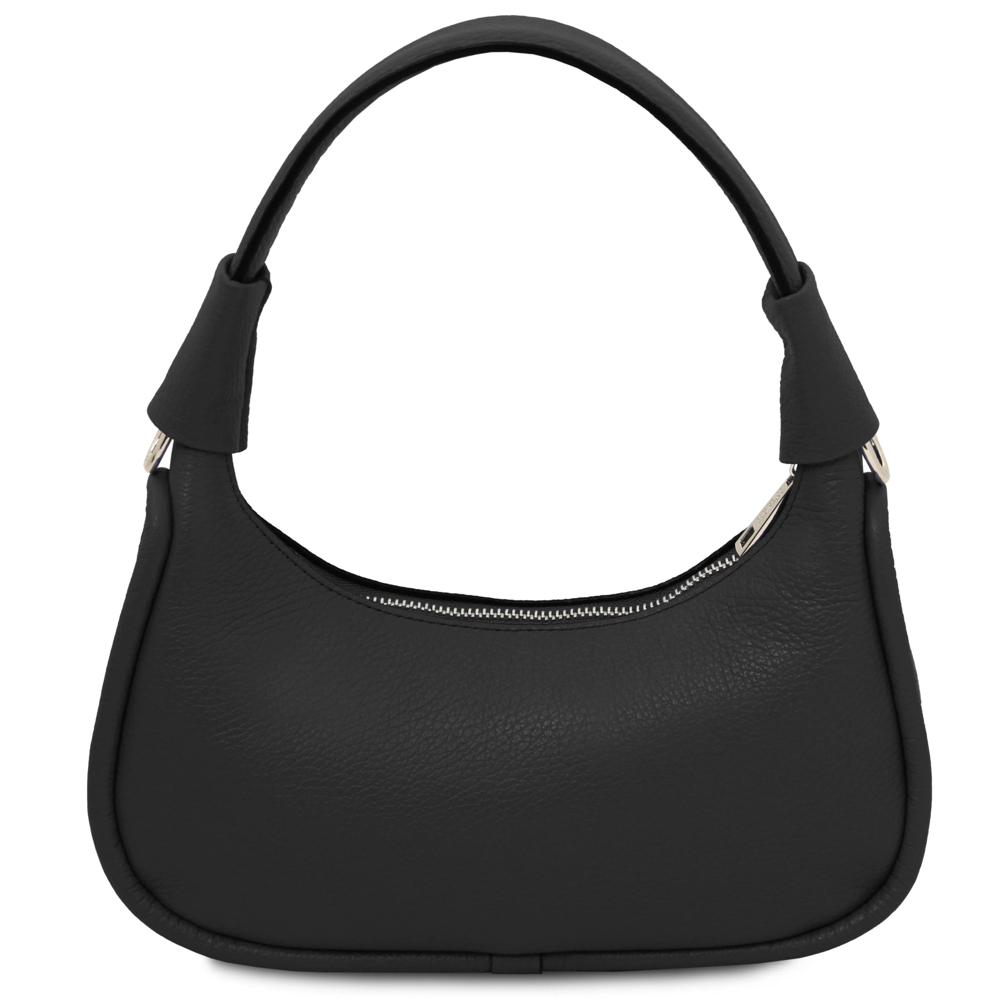 Black handbag Back with a strap on a white background