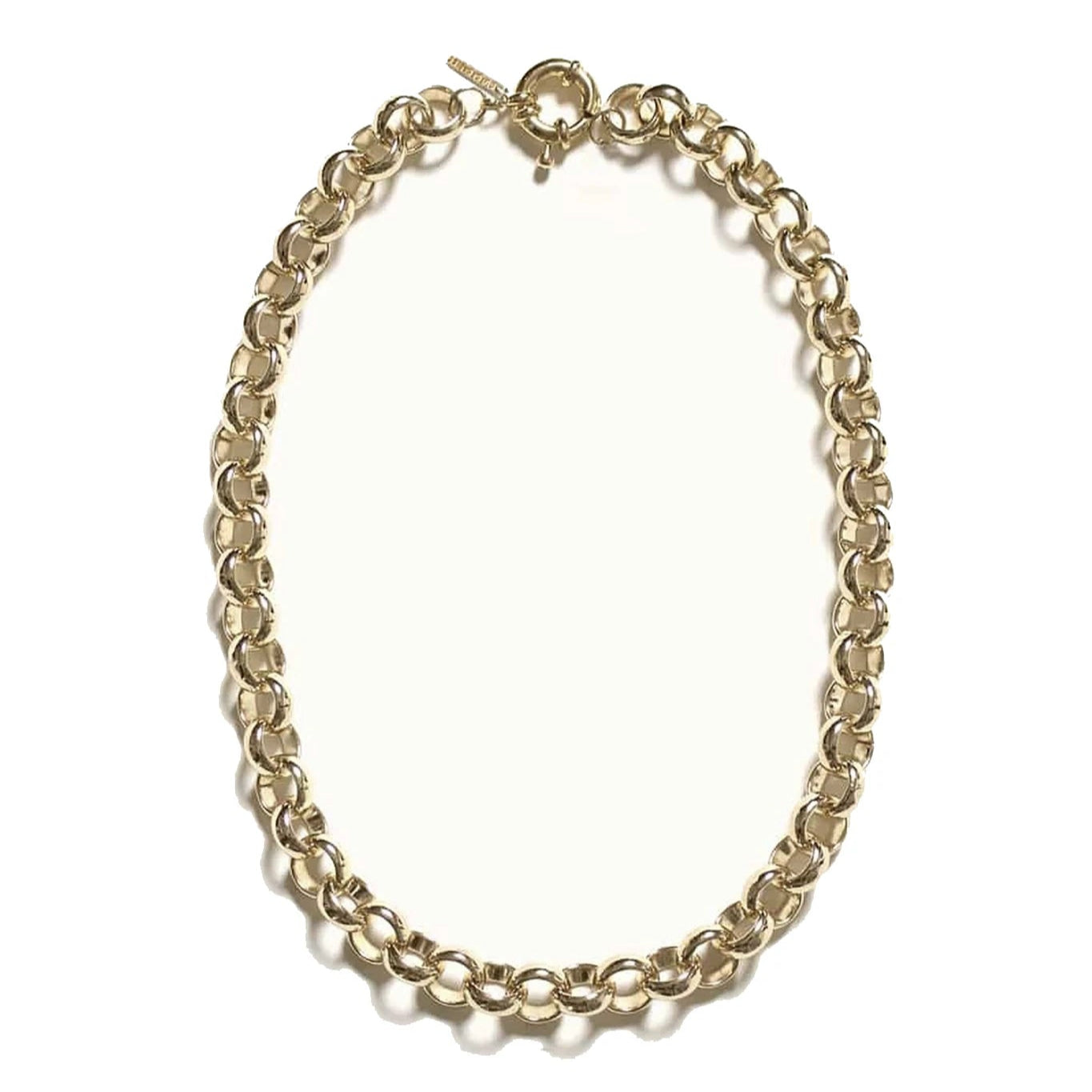 Minimalist Chunky Chain Necklace on a white backgroound