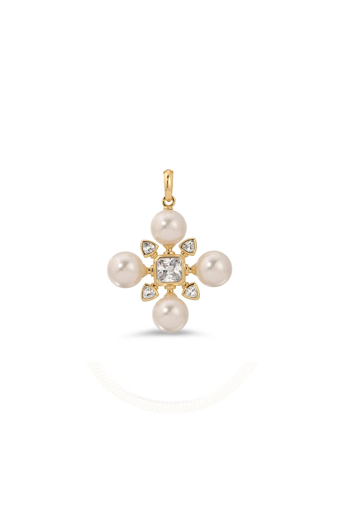 M.O.P Gold Cross Pendant Necklace - L'Atelier Global