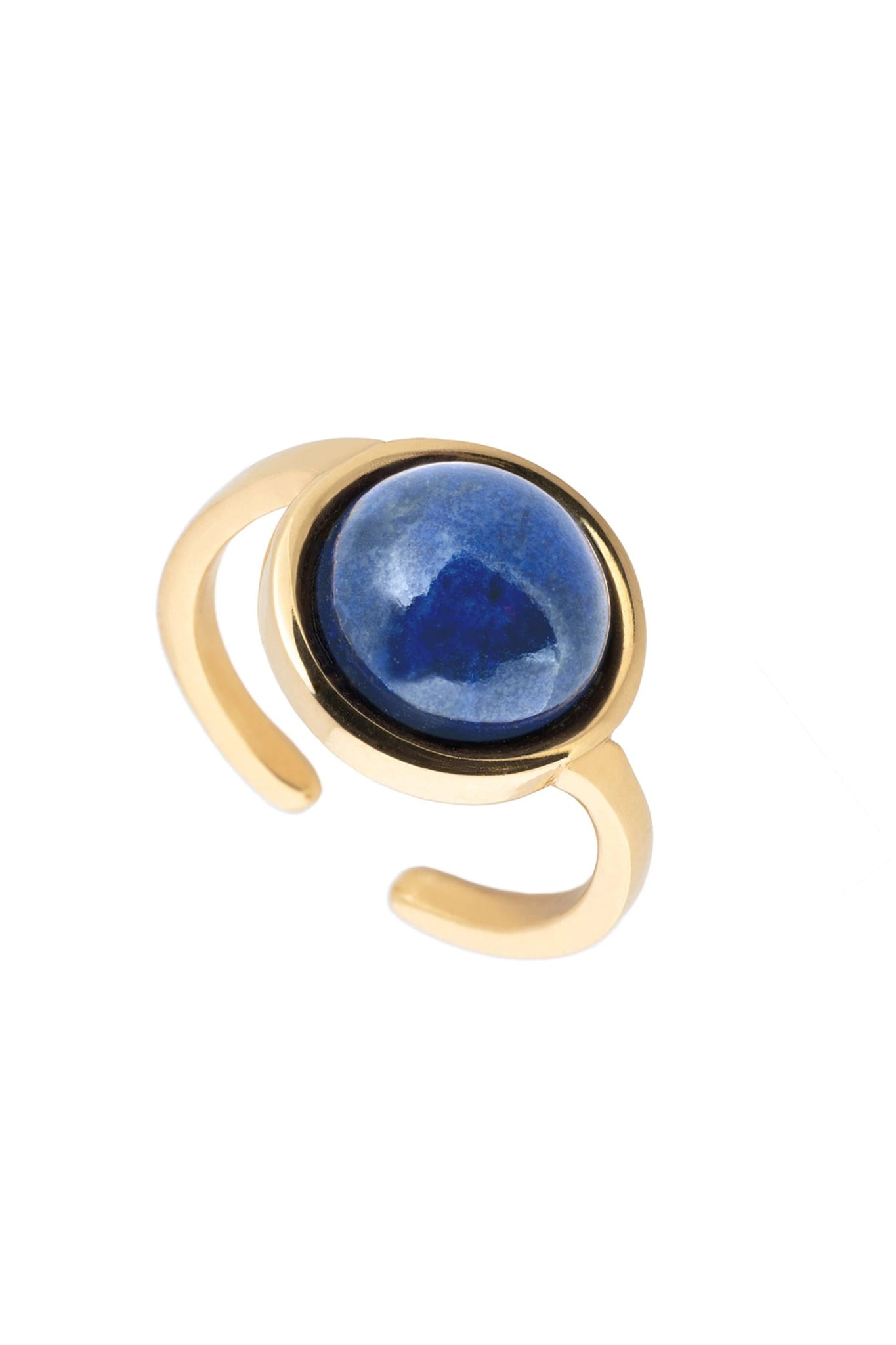 Santa Cruz Lapislazuli Adjustable Ring on a white background - L'Atelier Global