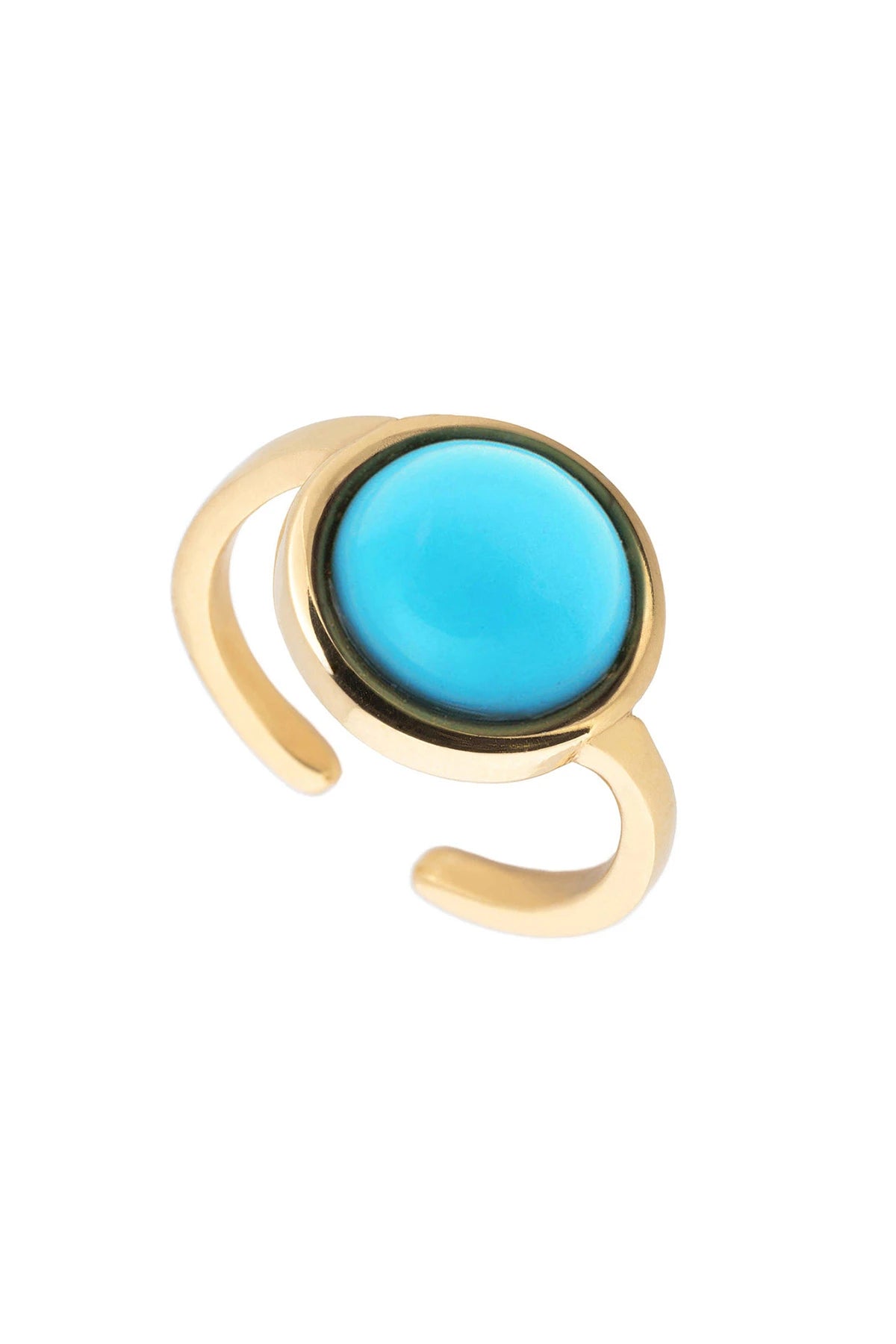 Santa Cruz Turquoise Adjustable Ring on a white background - L'Atelier Global