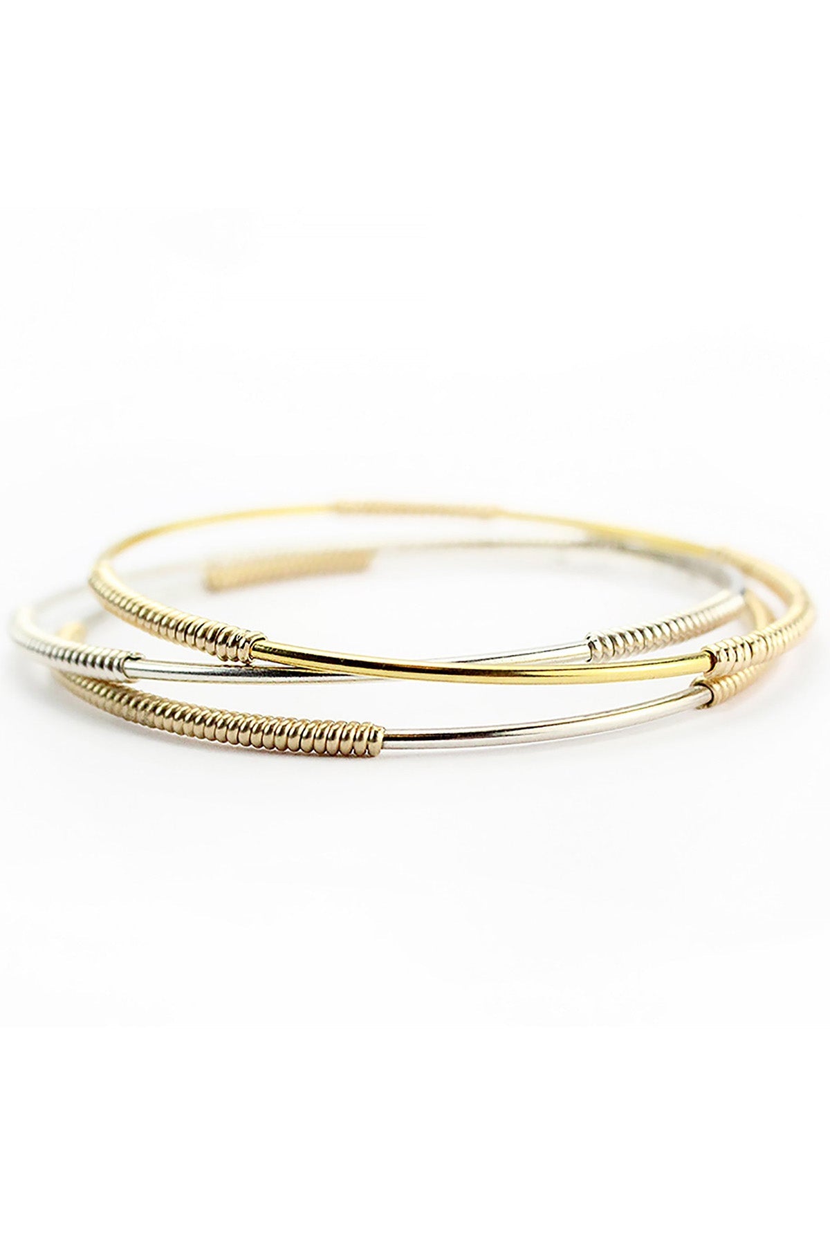 Signature Skinny Bangles in Gold and Silver