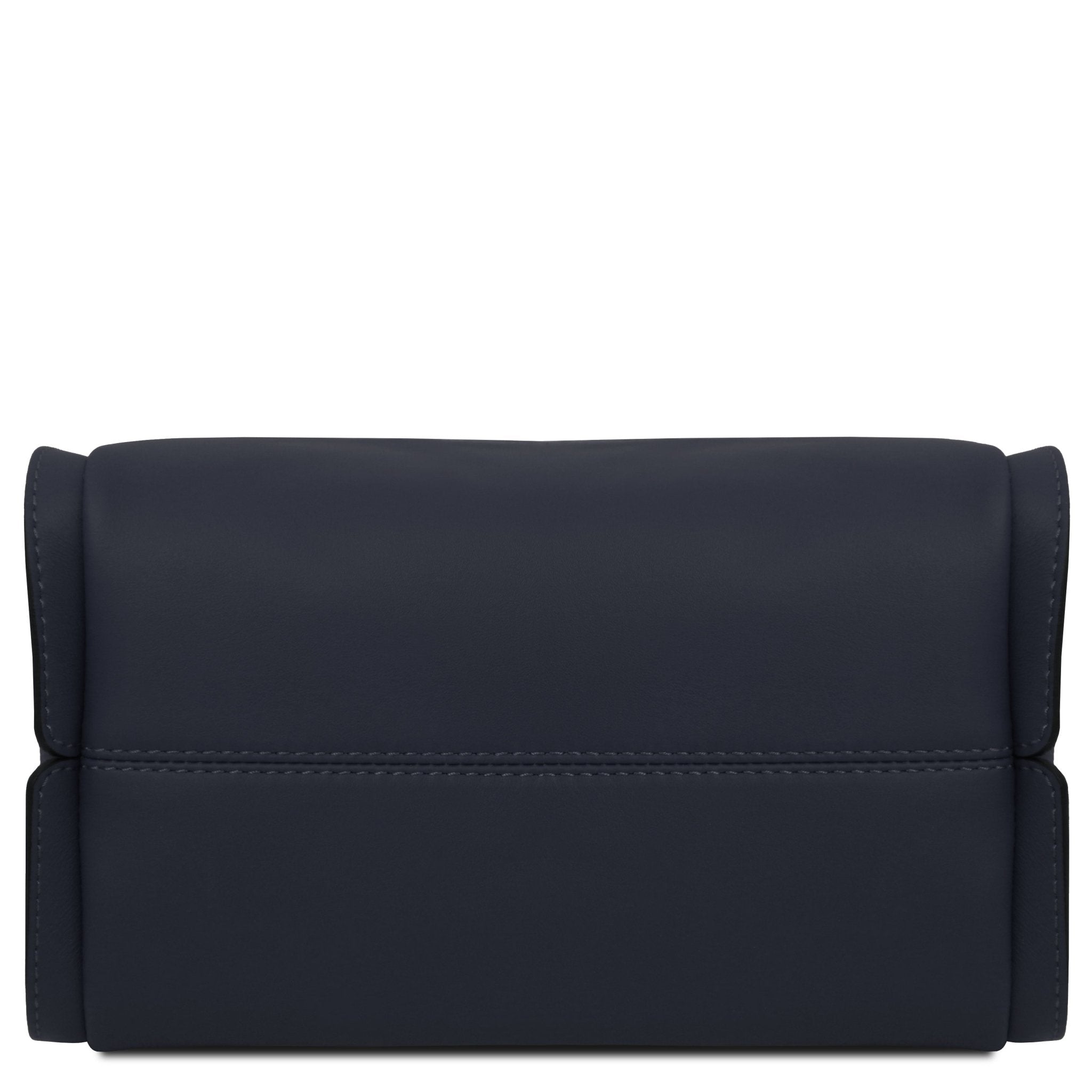 Bottom view Soave Soft Italian Leather Handbag in Dark Blue