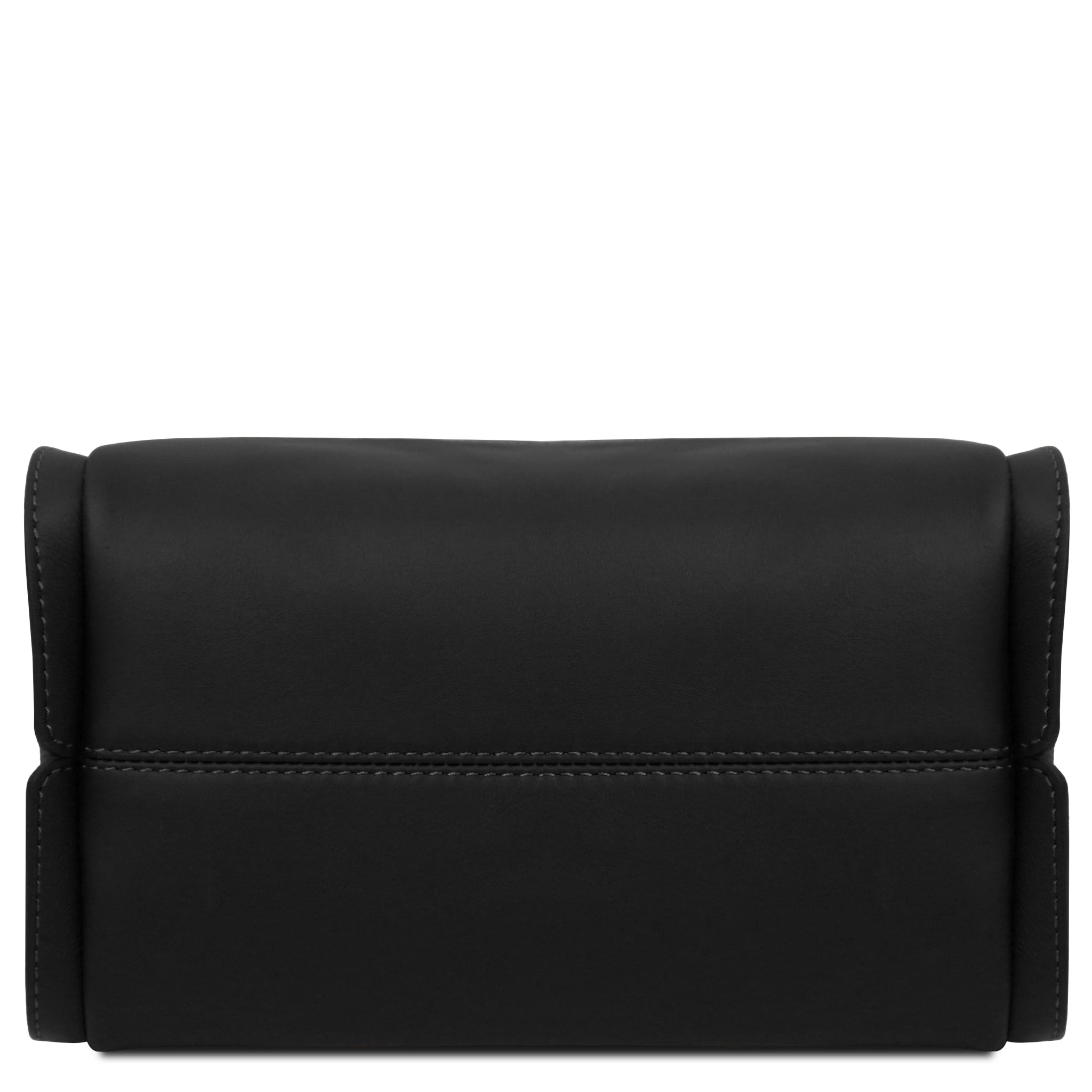 Bottom view Soave Soft Italian Leather Handbag in Black