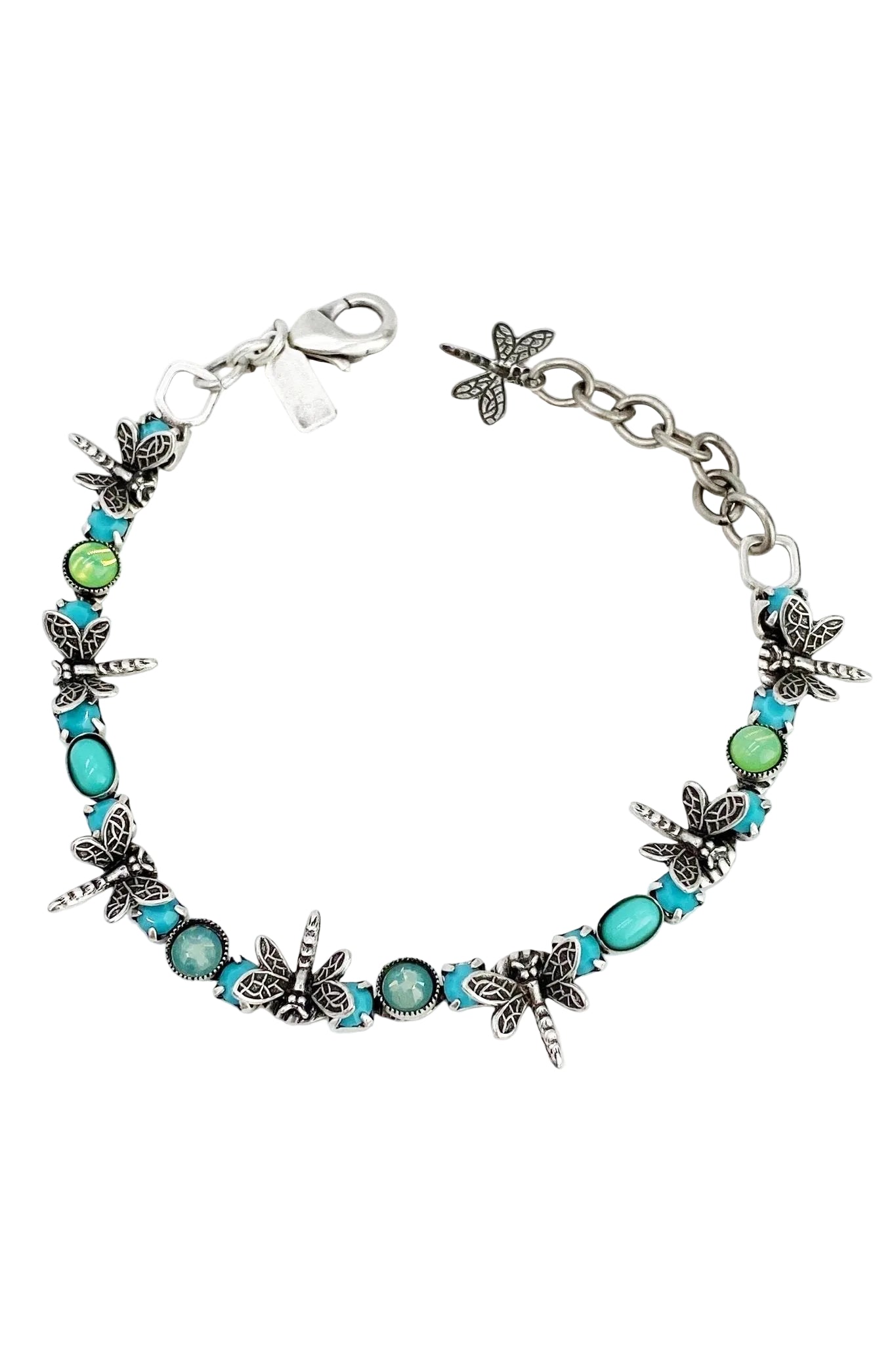 Spreads Your Wings Dragonfly Bracelet o a white background