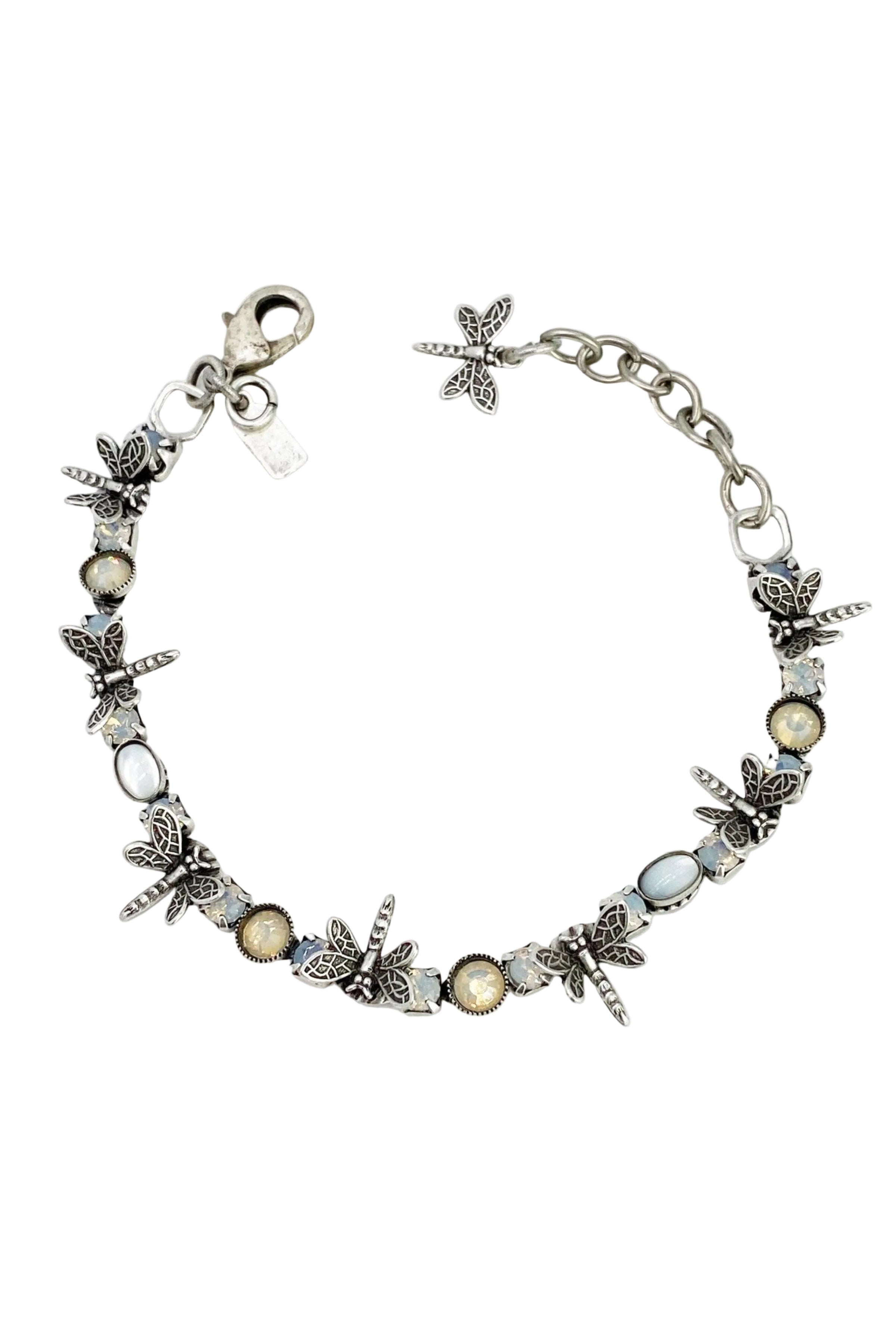 Spreads Your Wings Dragonfly Mother of Pearl Bracelet on a white background - L'Atelier Global