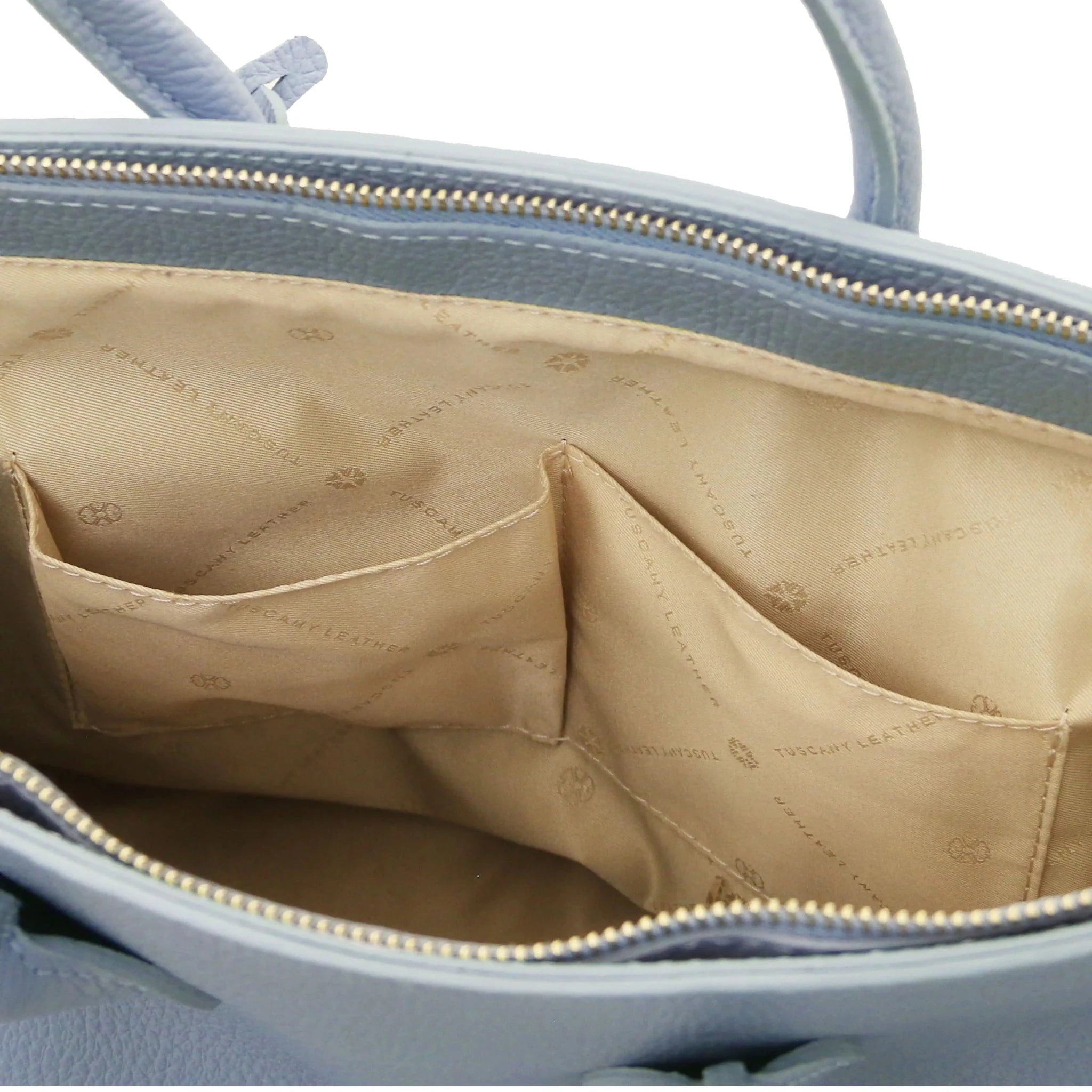 TL Italian Leather Handbag with Golden Hardware