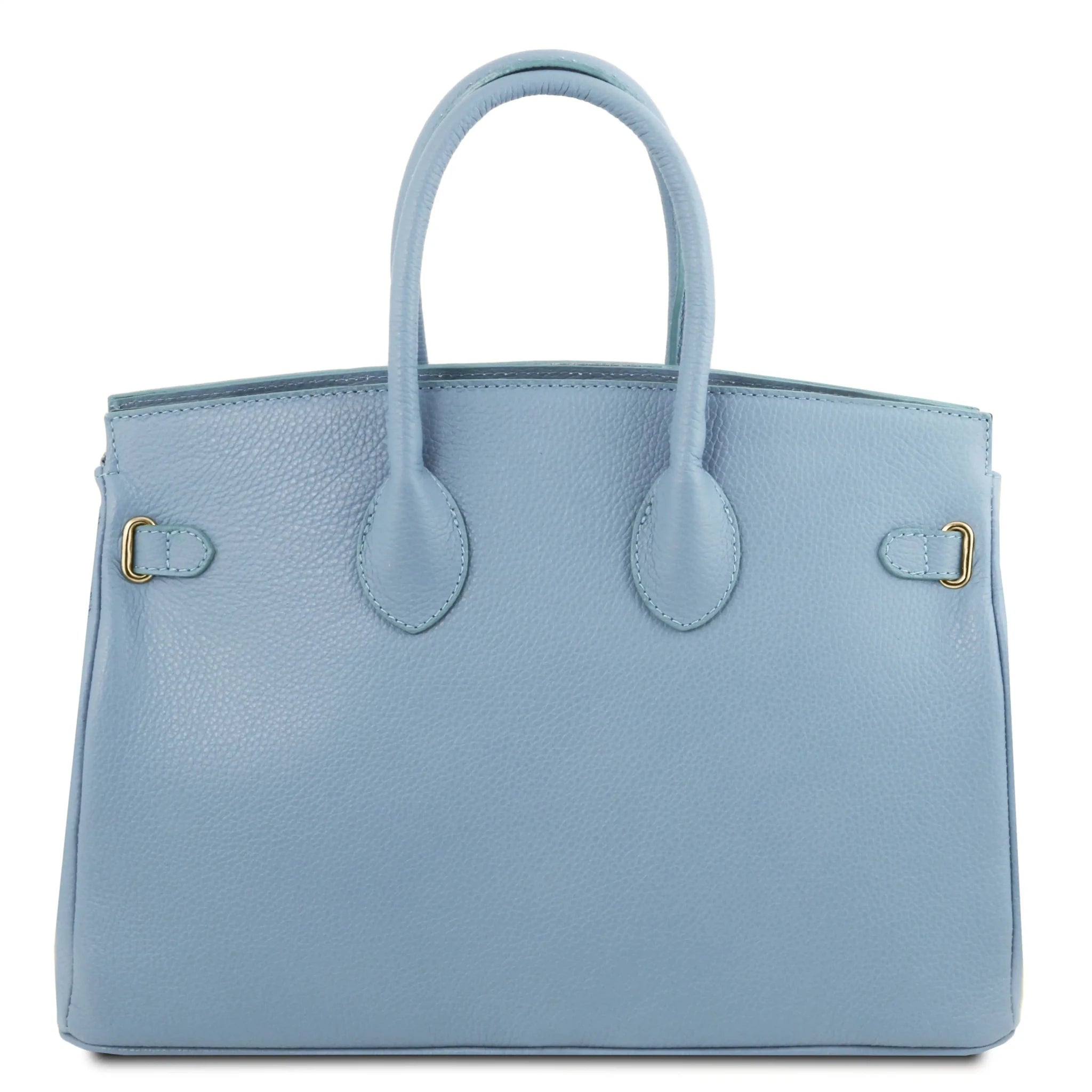 TL Italian Leather Handbag with Golden Hardware