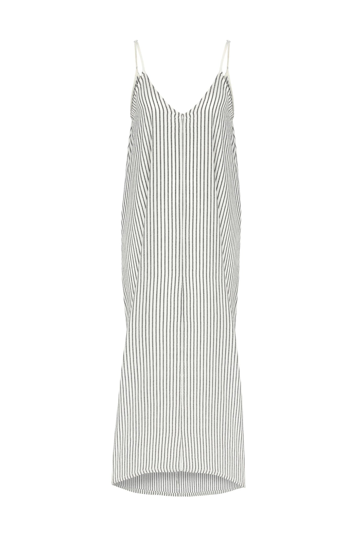 Black and white Striped slip dress on a white background