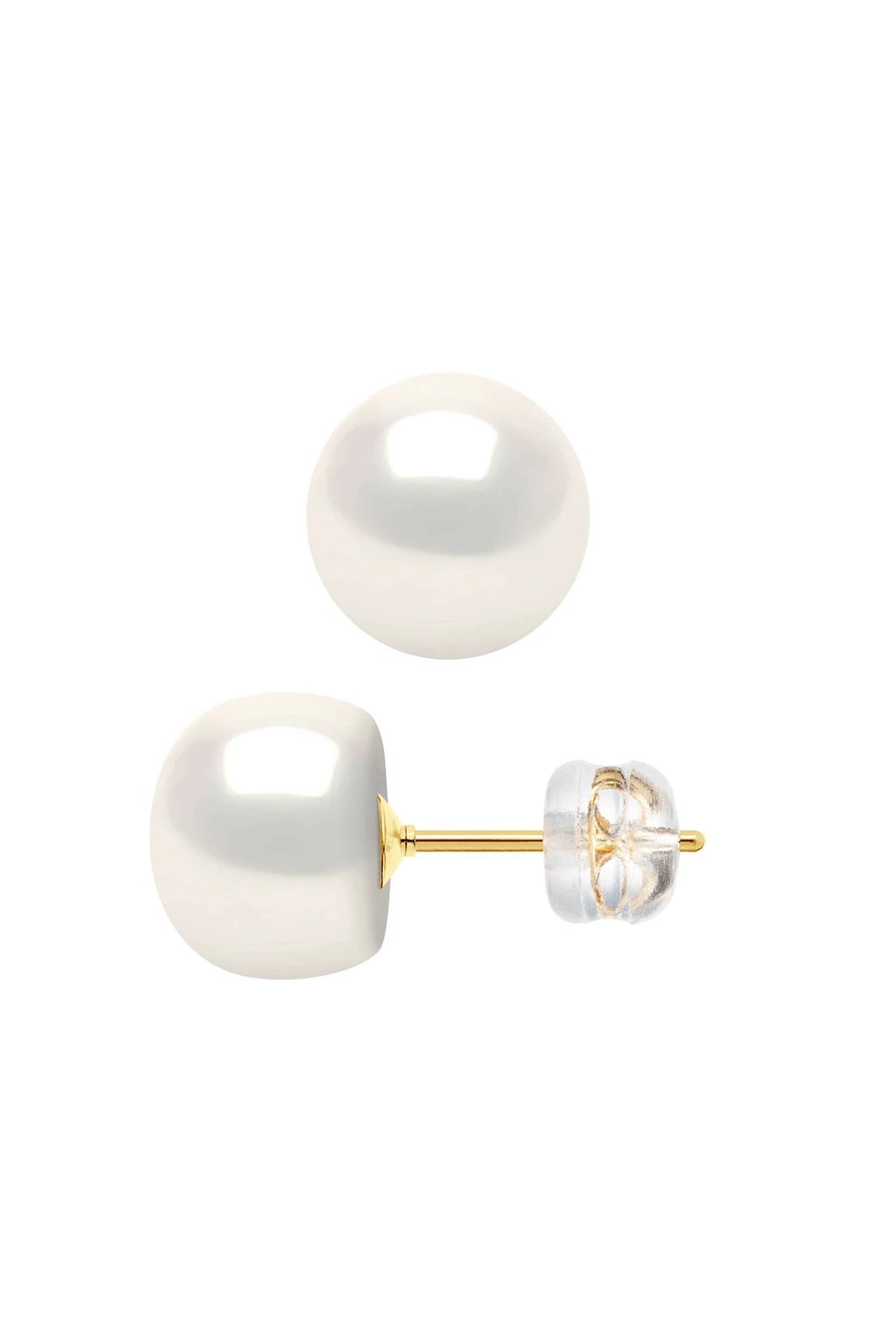 Yellow Gold Freshwater Pearl Earrings - L'Atelier Global