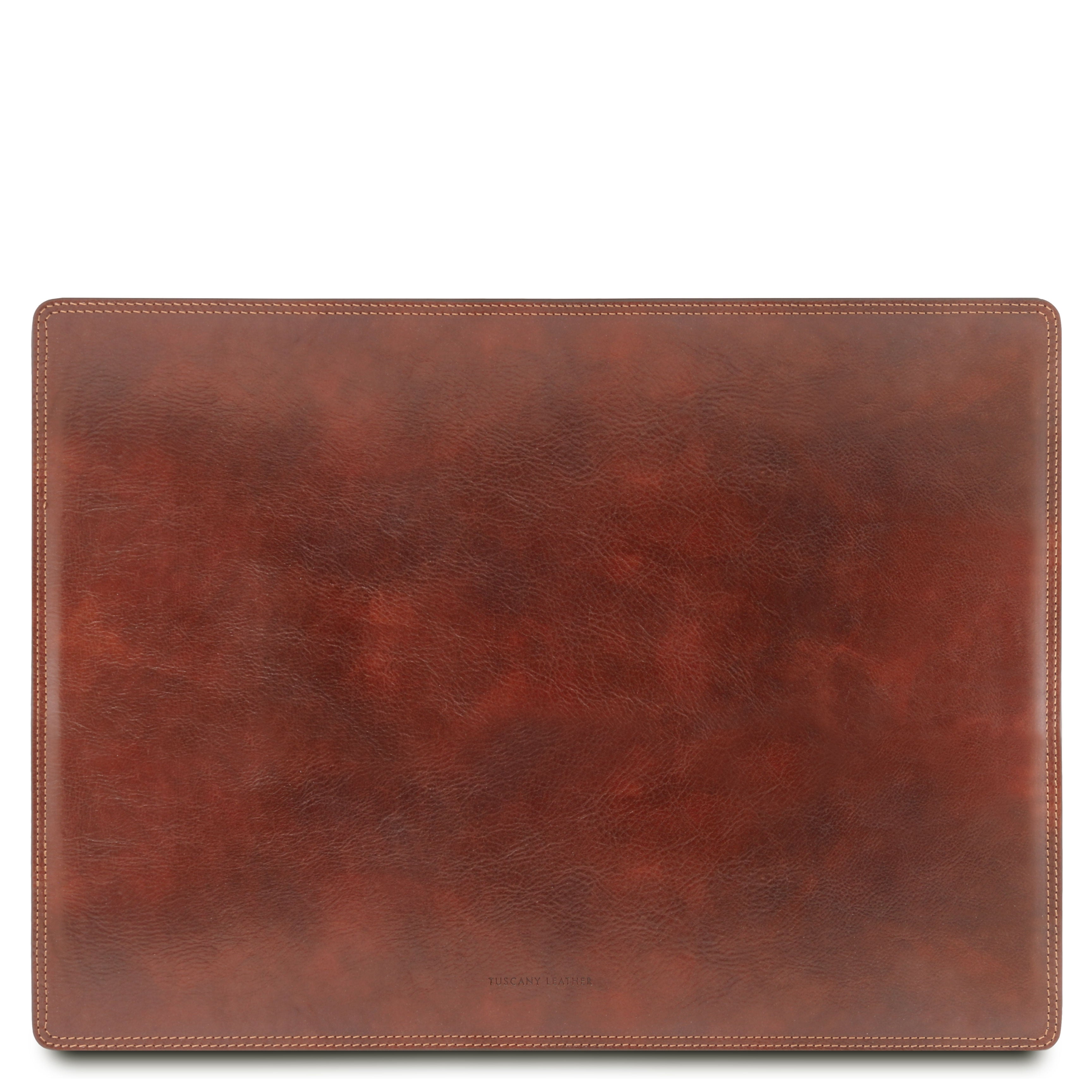 Leather Desk Pad in Brown on a white background