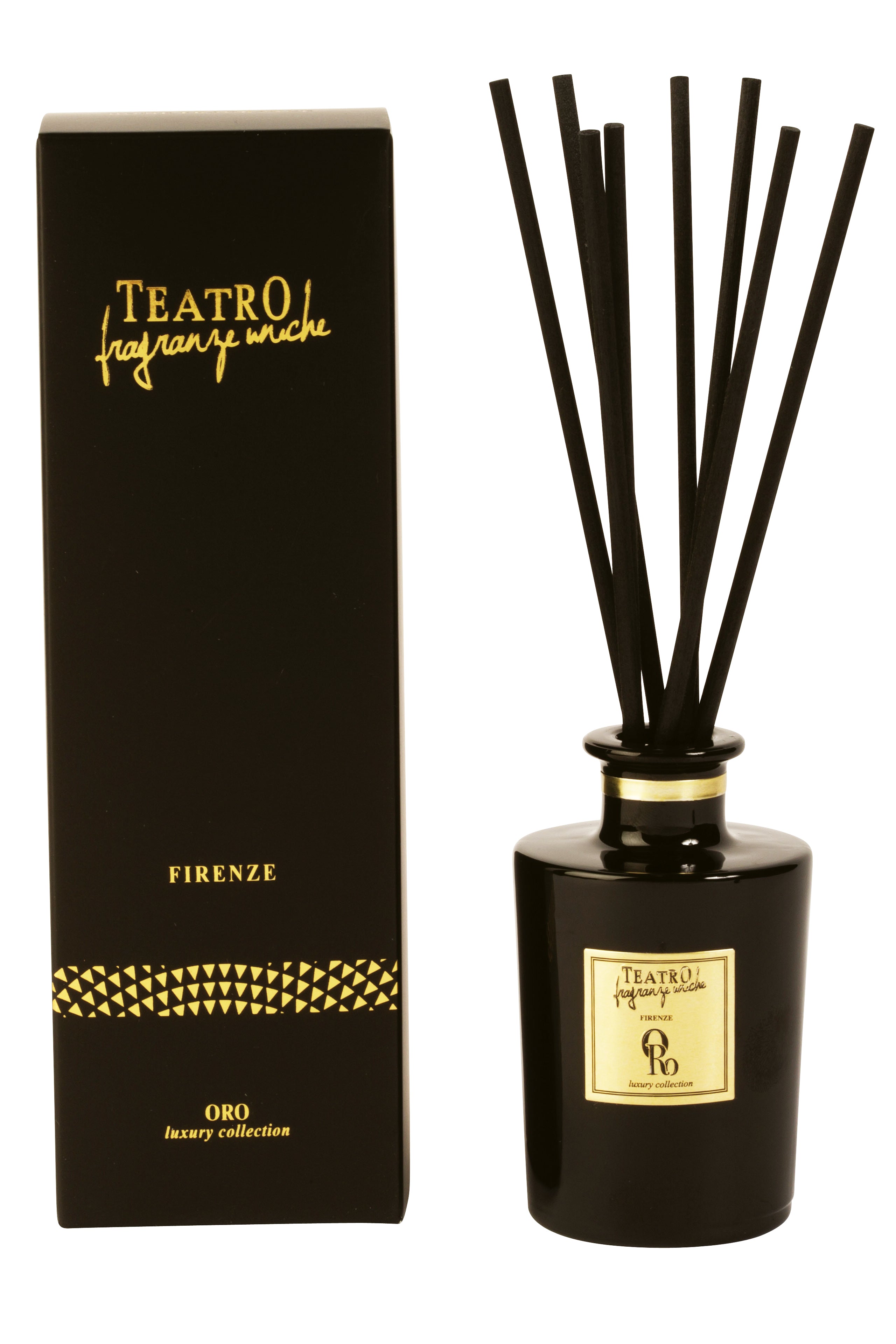 Oro Luxury Florentine Italian Room Diffuser and shipping box