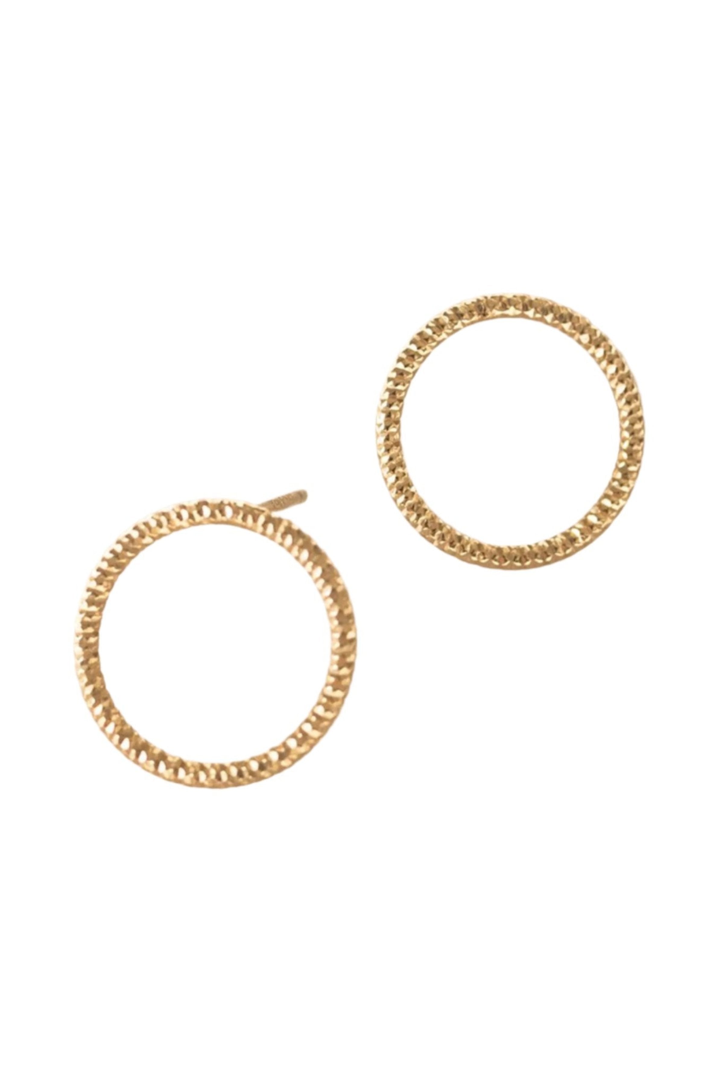 Arezzo Mini Circle Earrings on a white background- L'Atelier Global