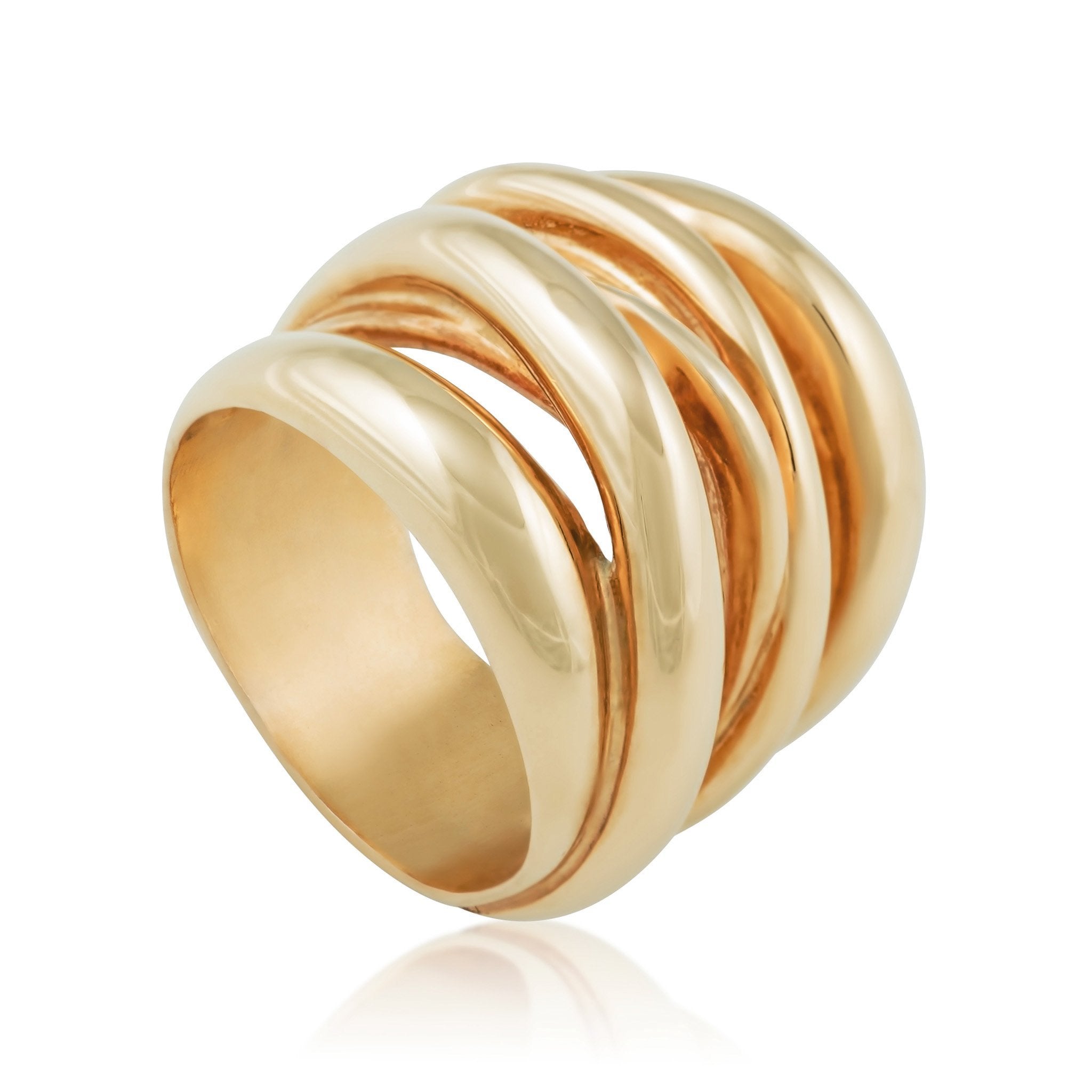 Arezzo Serenity Ring in gold on a white background - L'Atelier Global