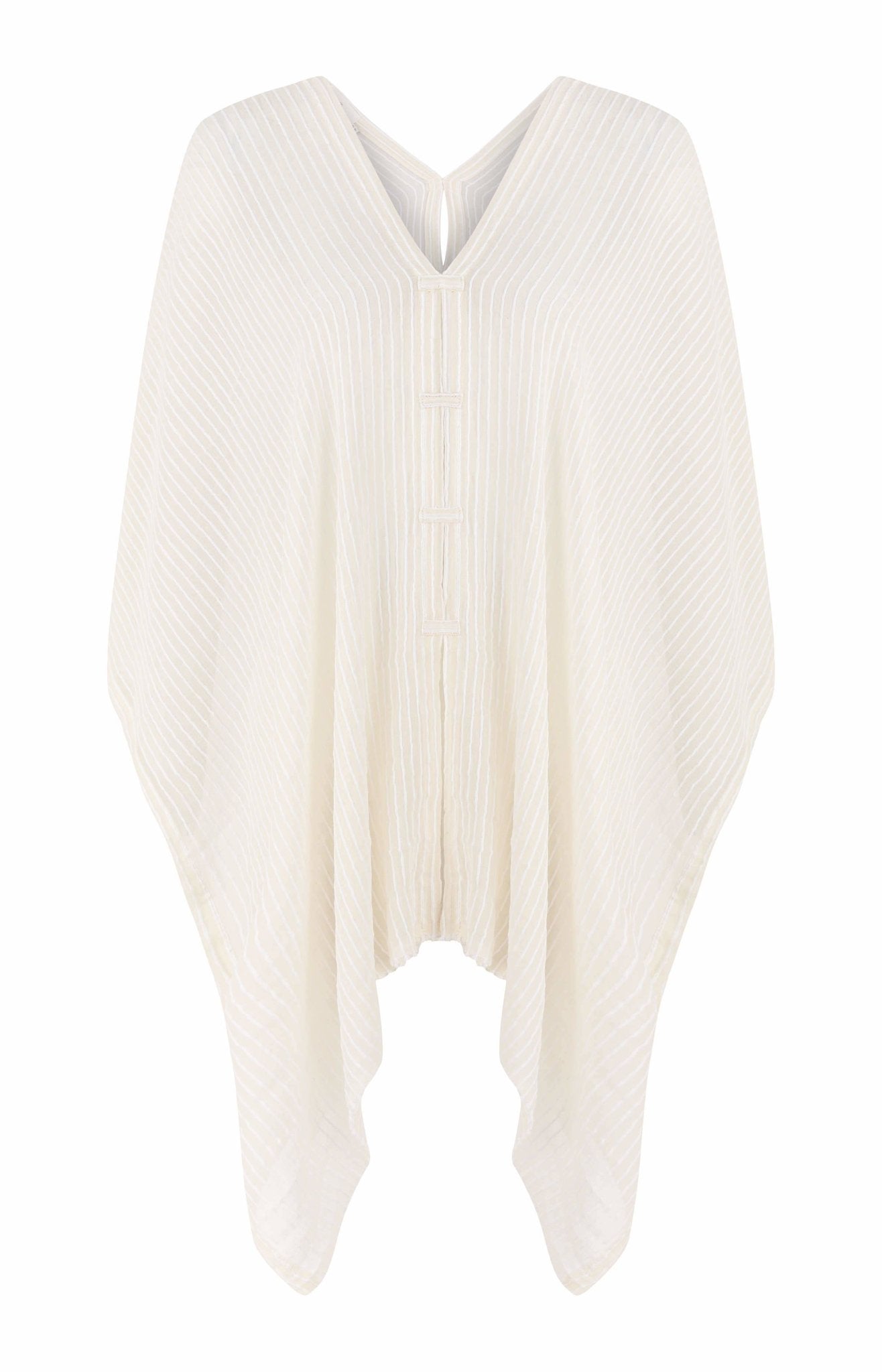 Beach Day Natural Striped Kimono on a white background - L'Atelier Global