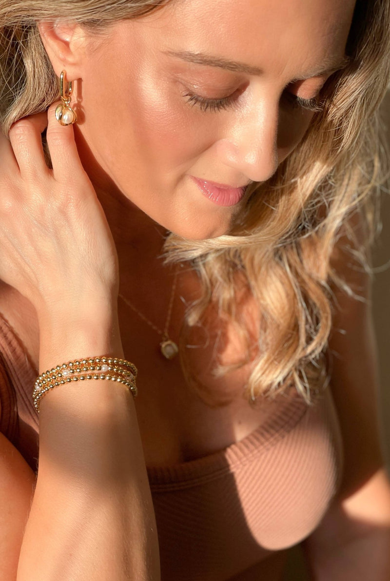 Boca Pearl Wrap Golden Bracelet Set of 3 - L'Atelier Global