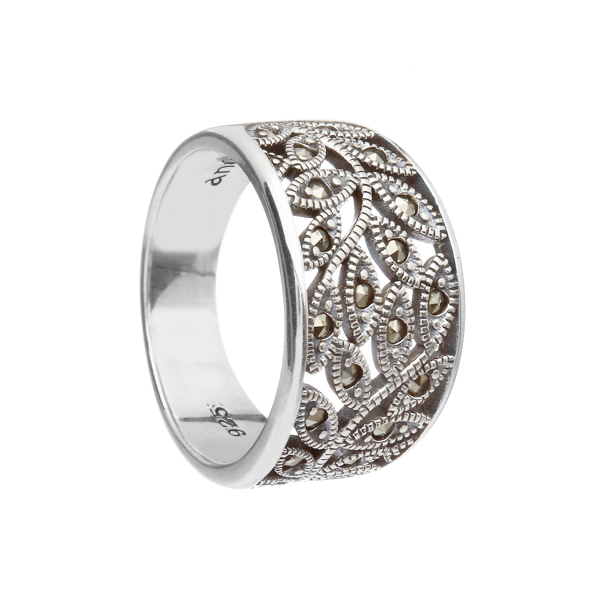 Celtic Tree of Life Sterling Silver Ring on a white background- L'Atelier Global