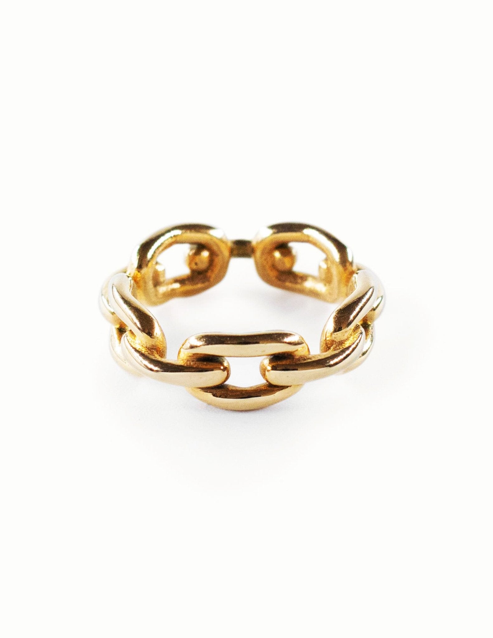 Chain Link Ring on a white background
