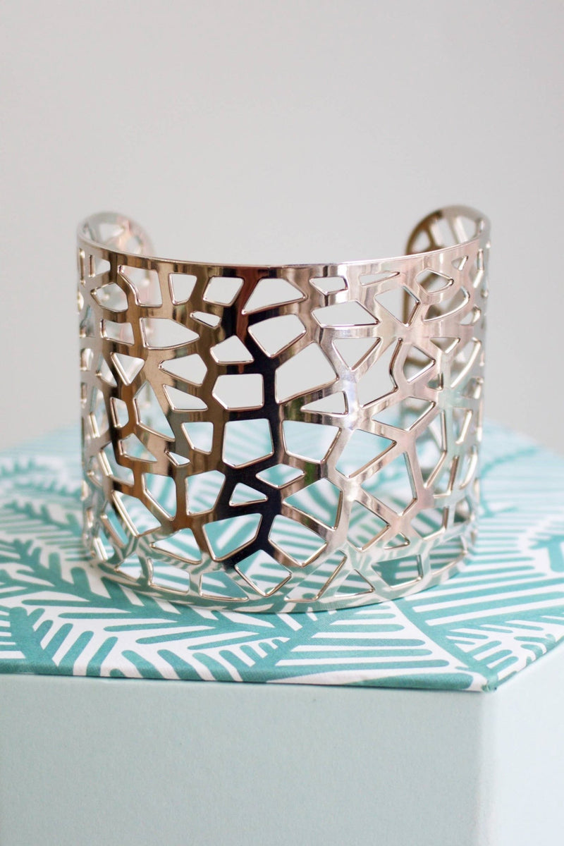 Chelsea Abstract Cuff in Silver - L'Atelier Global